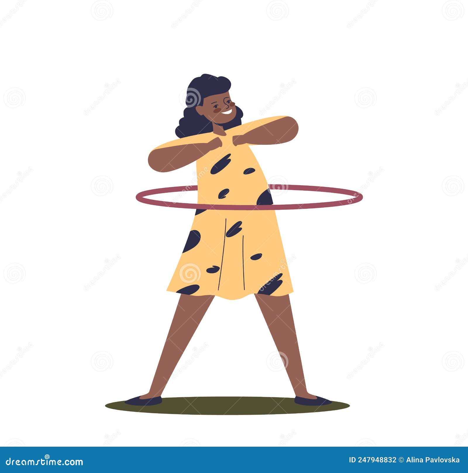 Feliz Niña Afroamericana Girando Hula Hoop En La Cintura. Divertidos Niños  Disfrutan De Actividades Recreativas Deportivas Ilustración del Vector -  Ilustración de lifestyle, muchacha: 247948832
