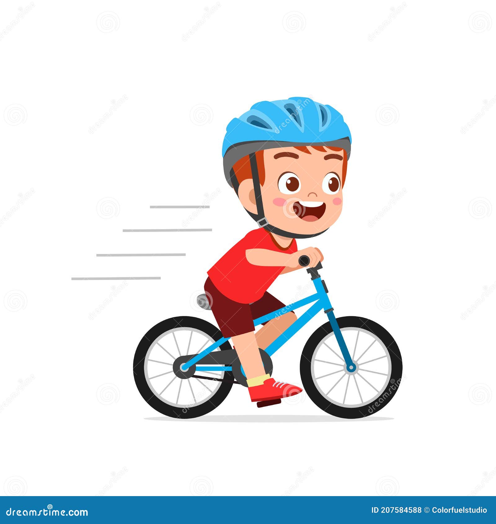 Nylon Disco Referéndum Feliz Niño Pequeño Niño Montando Bicicleta Ilustración del Vector -  Ilustración de hembra, hombre: 207584588