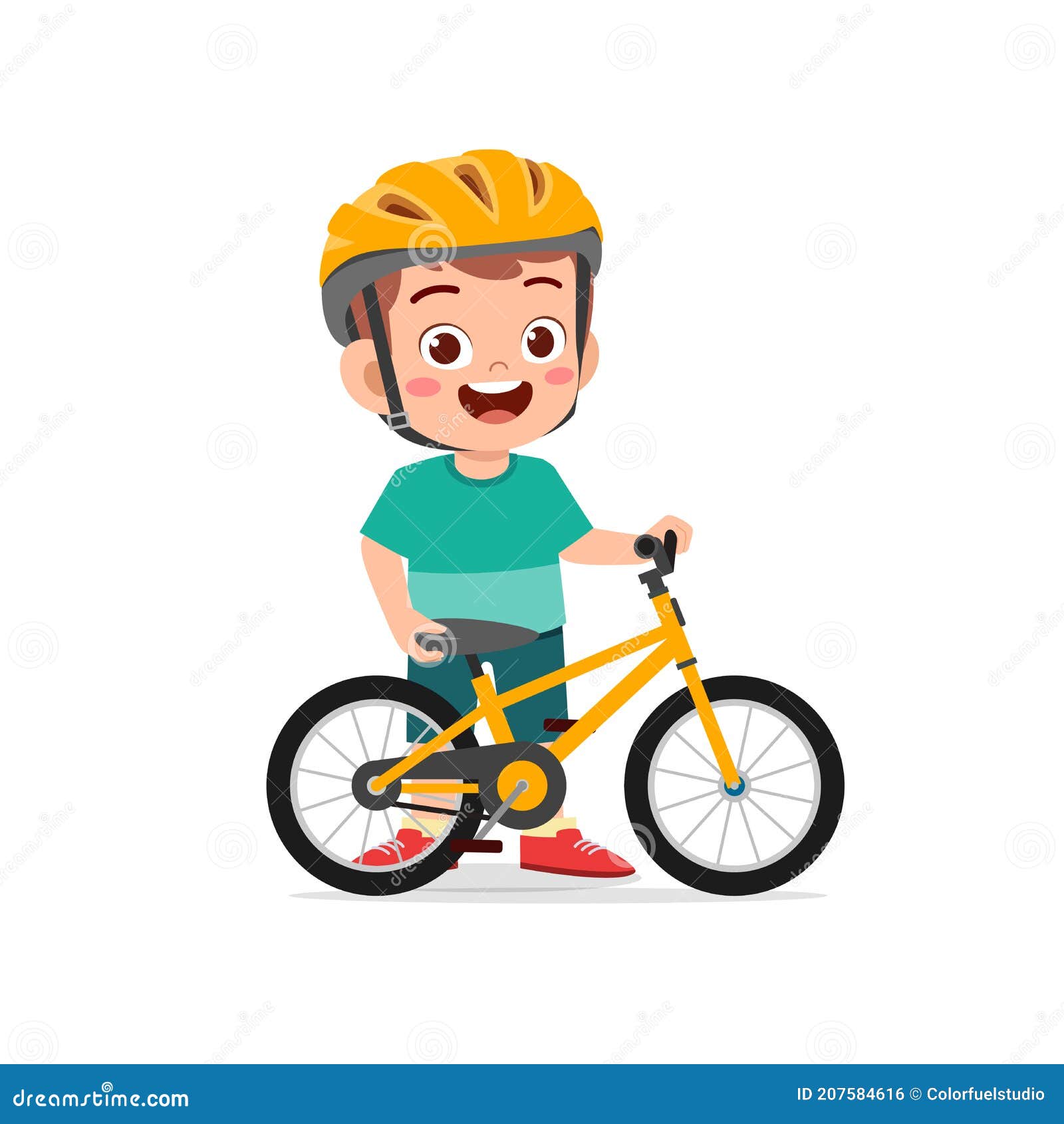 Componer creativo Reanimar Feliz Niño Pequeño Niño Montando Bicicleta Ilustración del Vector -  Ilustración de motorista, bici: 207584616