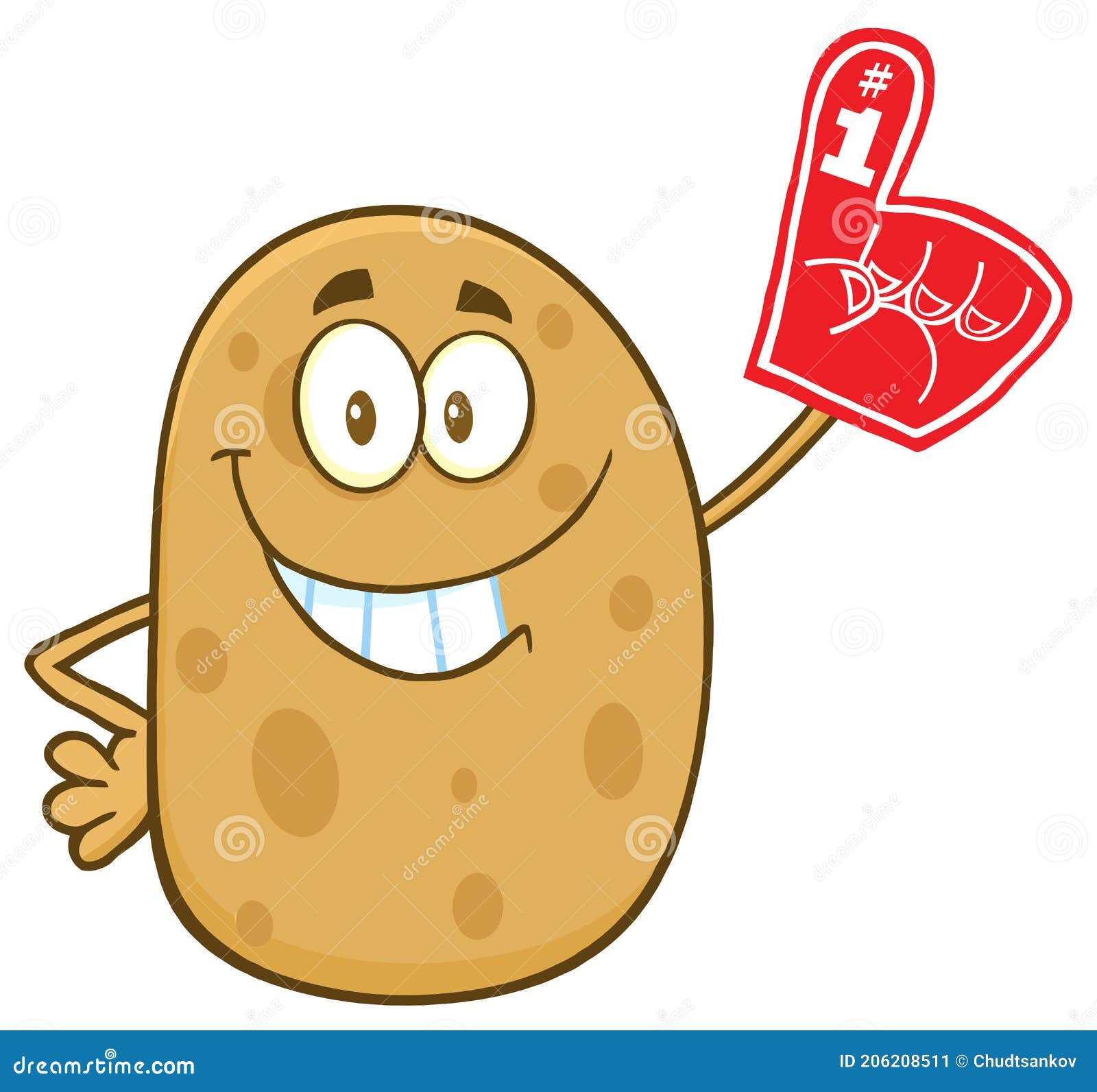 Feliz Personaje De Dibujos Animados De Papa Con Un Dedo De Espuma Ilustración del Vector - Ilustración de dulce, historieta: 206208511 Feliz Personaje De Dibujos Animados De Papa Con Un Dedo De Espuma Ilustración del Vector - Ilustración de dulce, historieta: 206208511