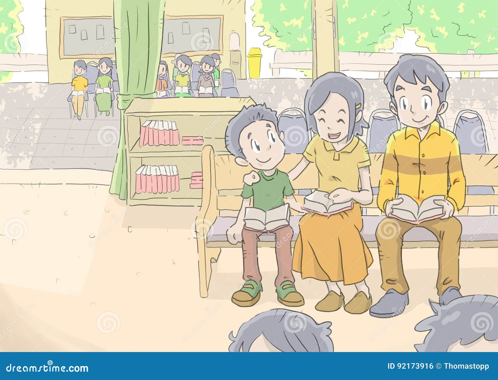 Feliz Una Familia En Iglesia Stock de ilustración - Ilustración de domingo, biblia: 92173916 Feliz Una Familia En Iglesia Stock de ilustración - Ilustración de domingo, biblia: 92173916