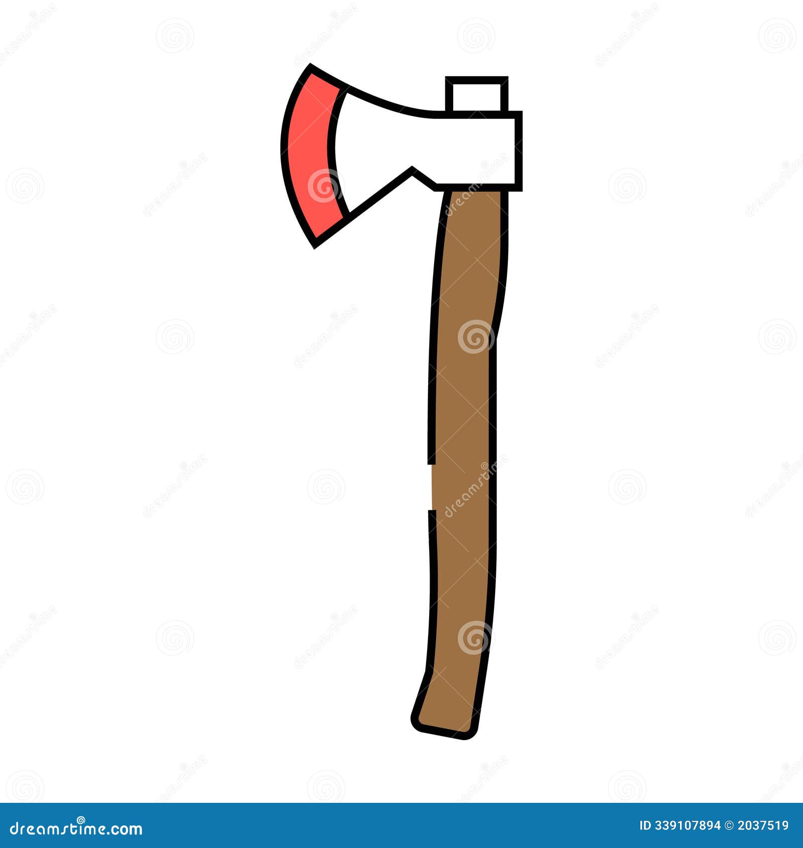 felling axe hatchet icon color 