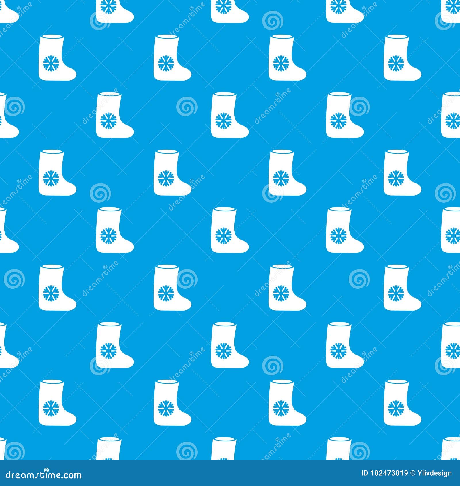 Felt Boots Pattern Seamless Blue Stock Vector - Illustration of ...