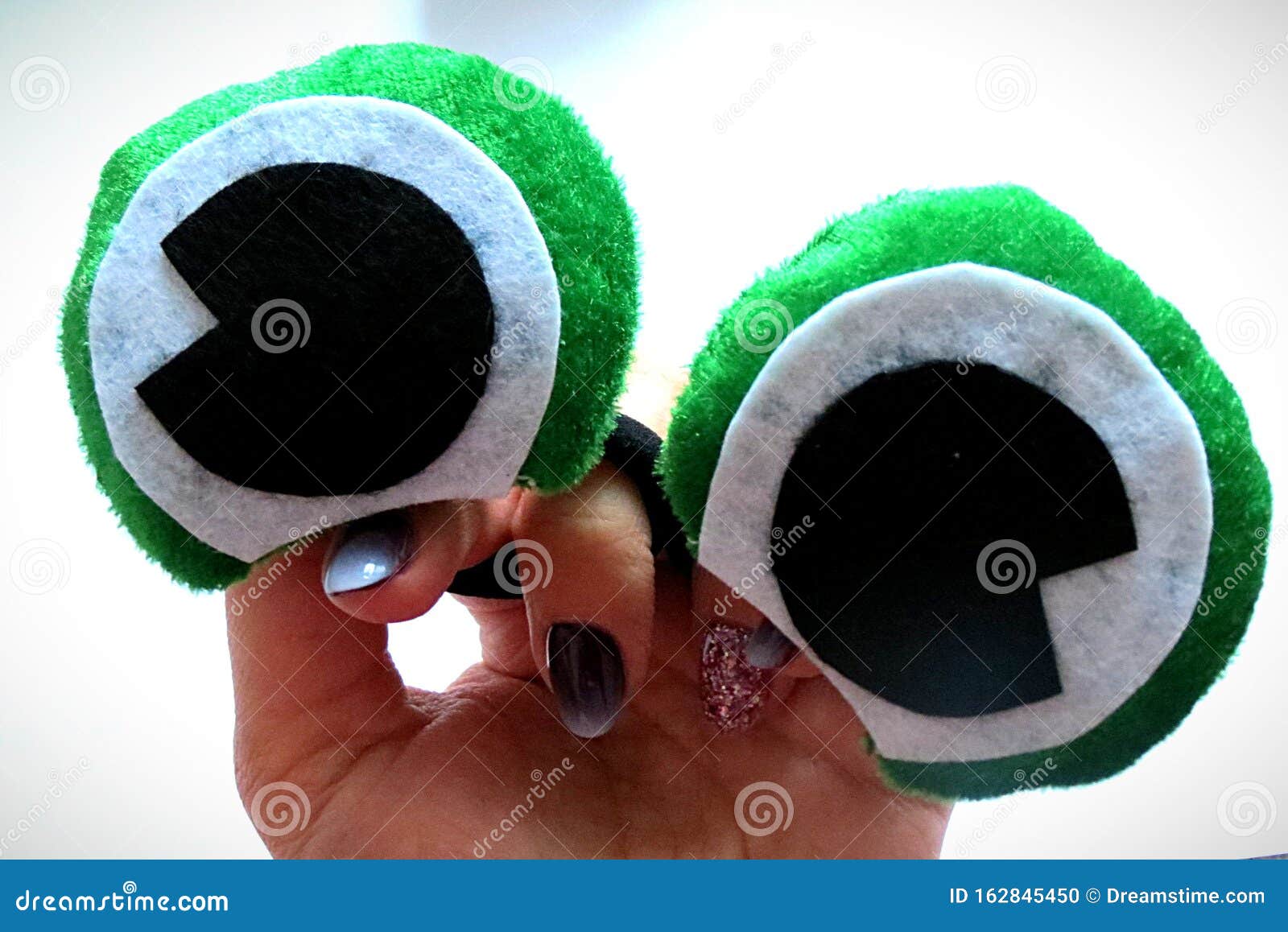 Felt Eyes Made of Felt on Decorations Stock Photo - Image of