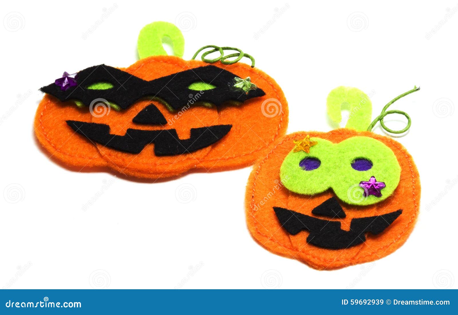 Felt Jack O Lantern Stickers for Halloween Stock Image Image of