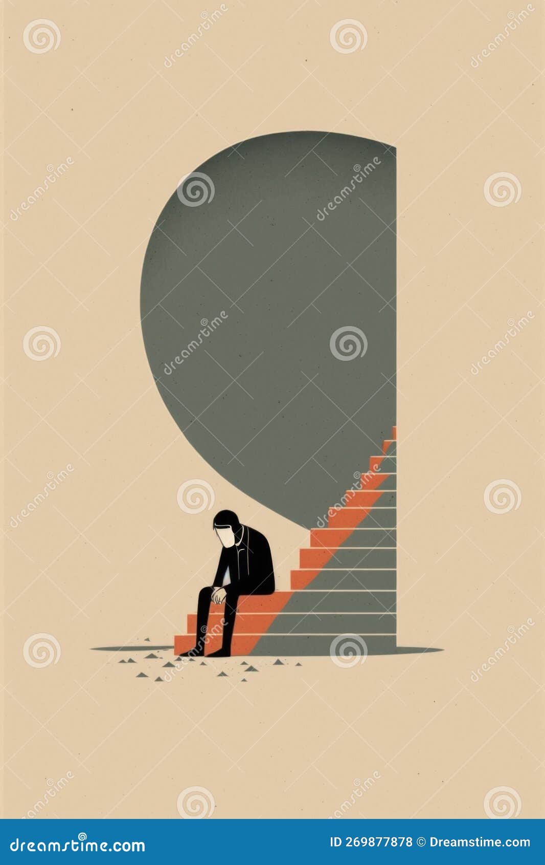 he felt like he was stuck in a rut, feeling unfulfilled and uninspired by his day-to-day routine. ai generation