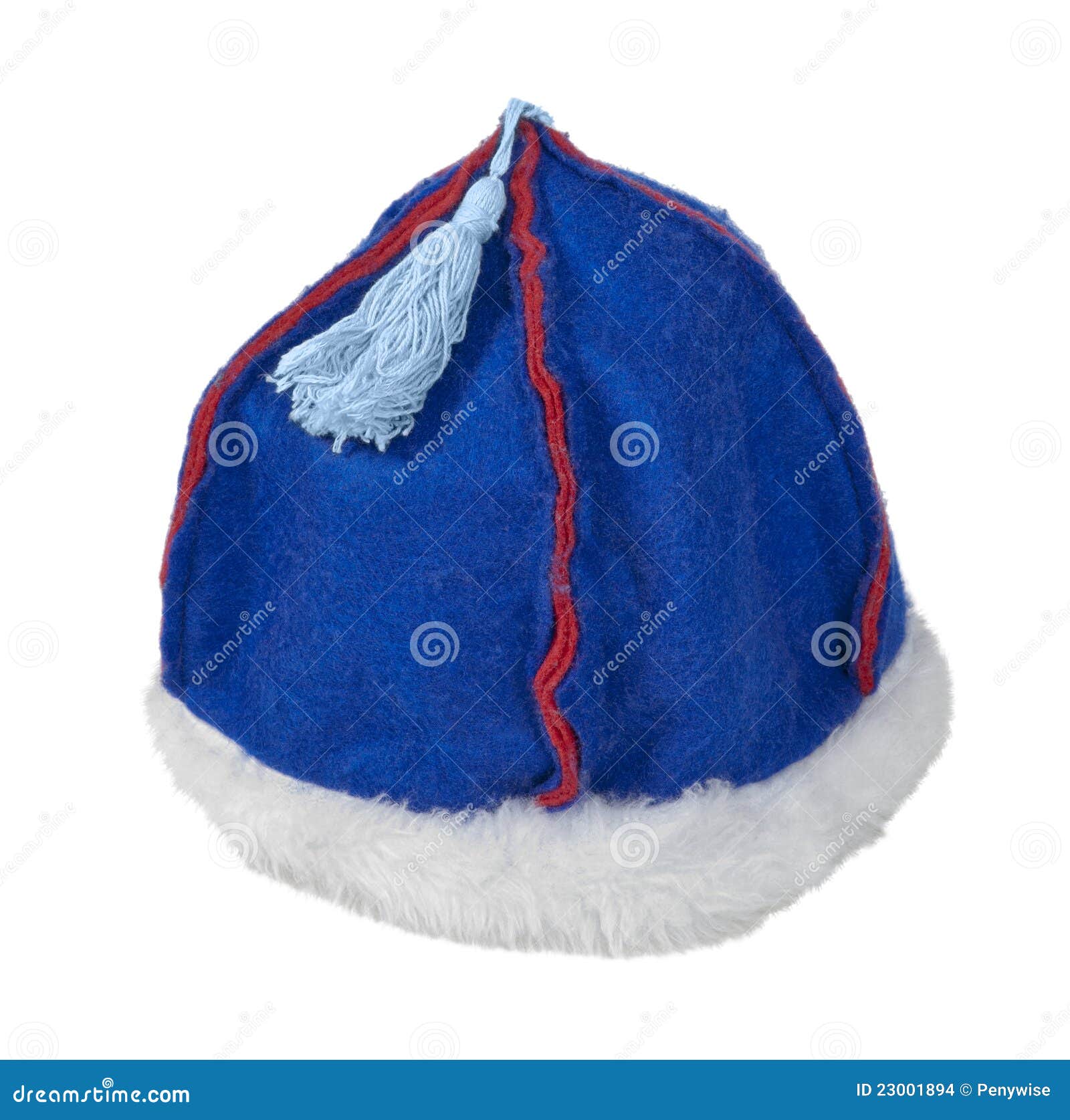 Felt Mongolian Hat with Fur Trim Stock Photo - Image of mongol