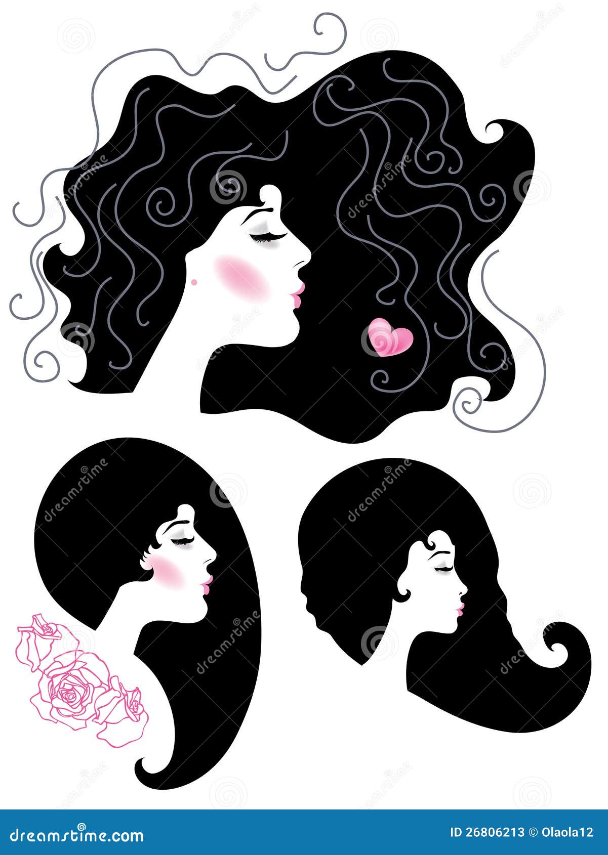 Female Abstract Silhouettes Stock Vector Illustration of abstract