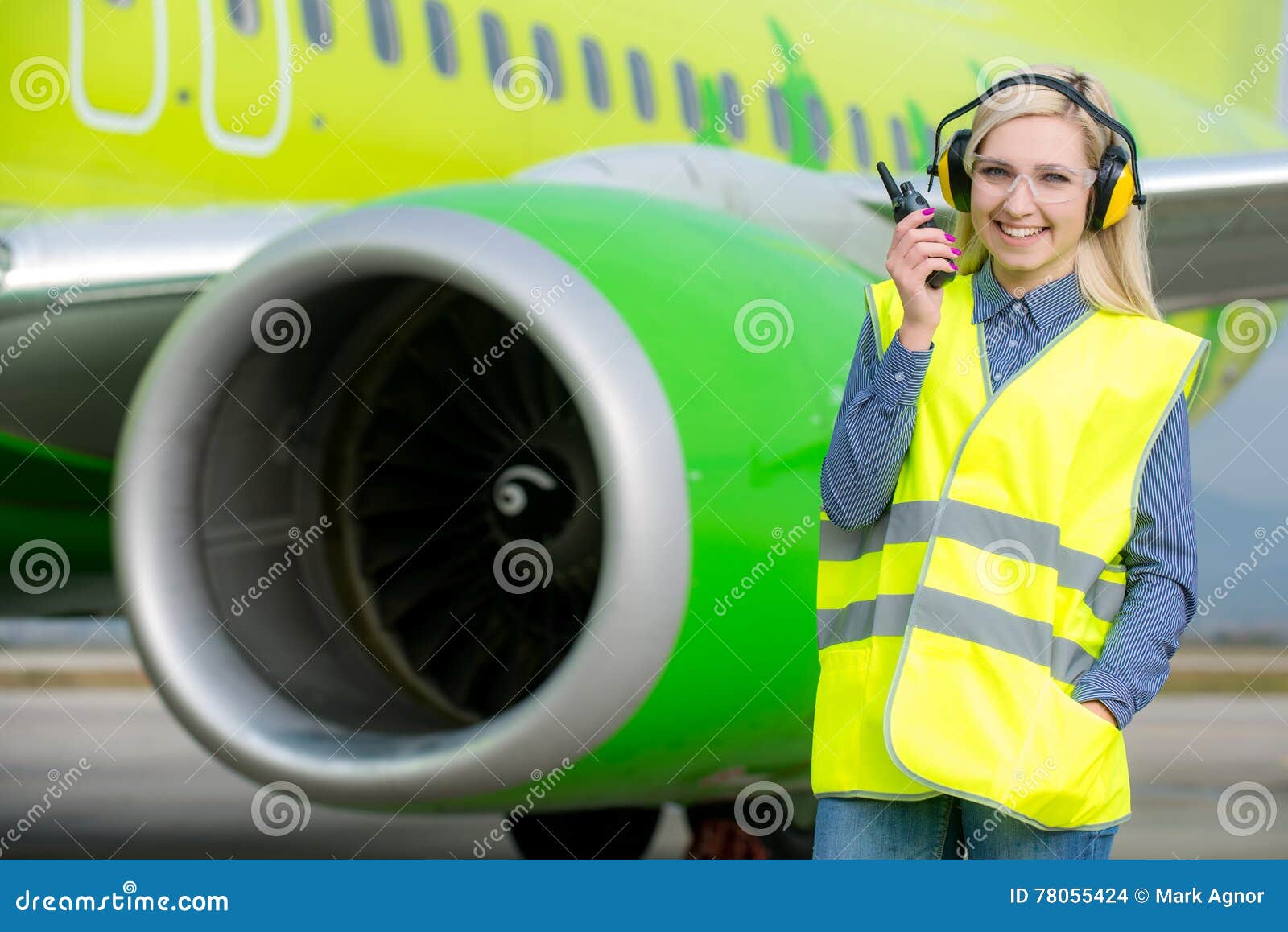 female airport worker