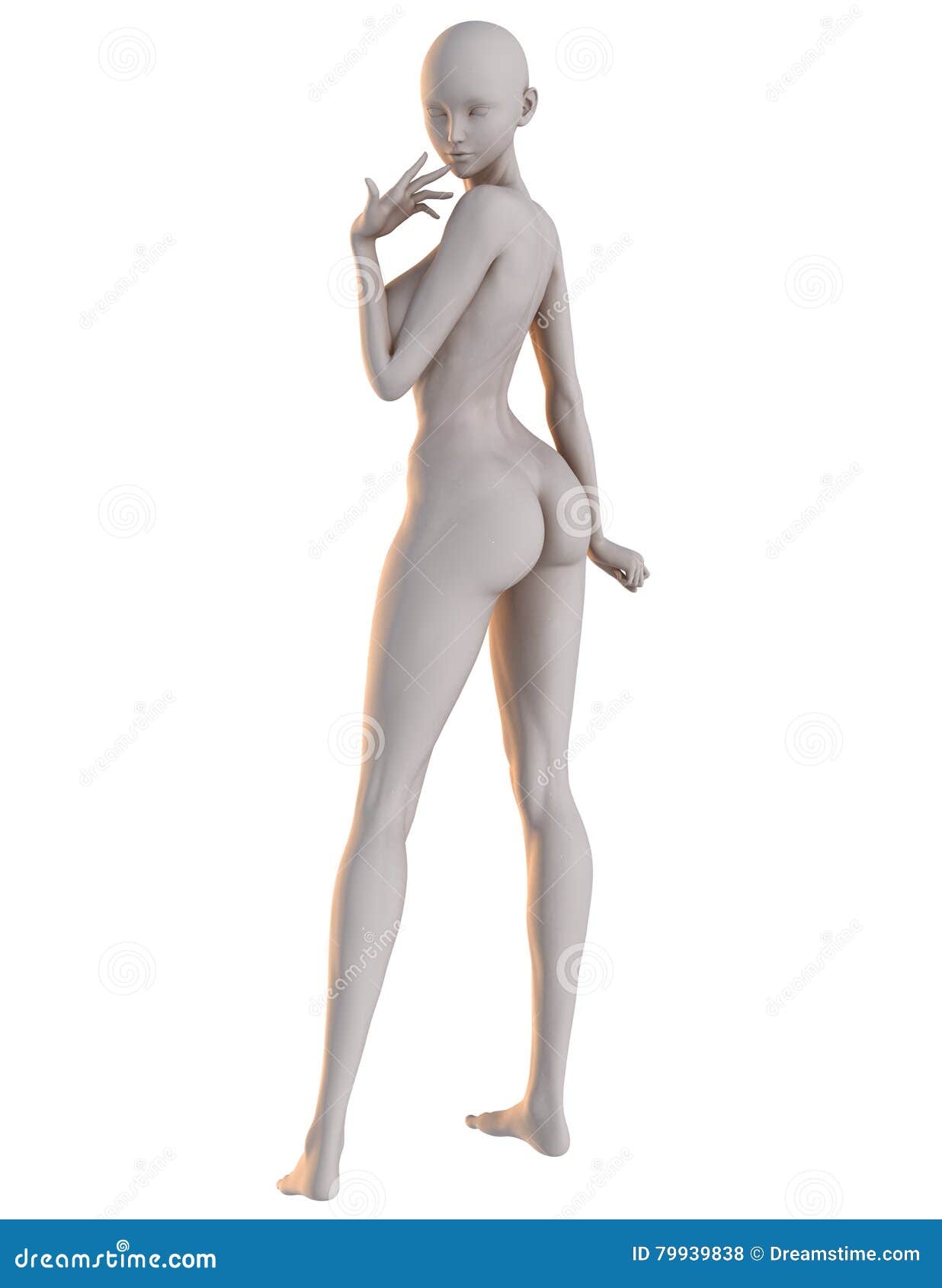 Anime Pose Reference - Woman standing, leaning forward and saying “ok” |  PoseMy.Art