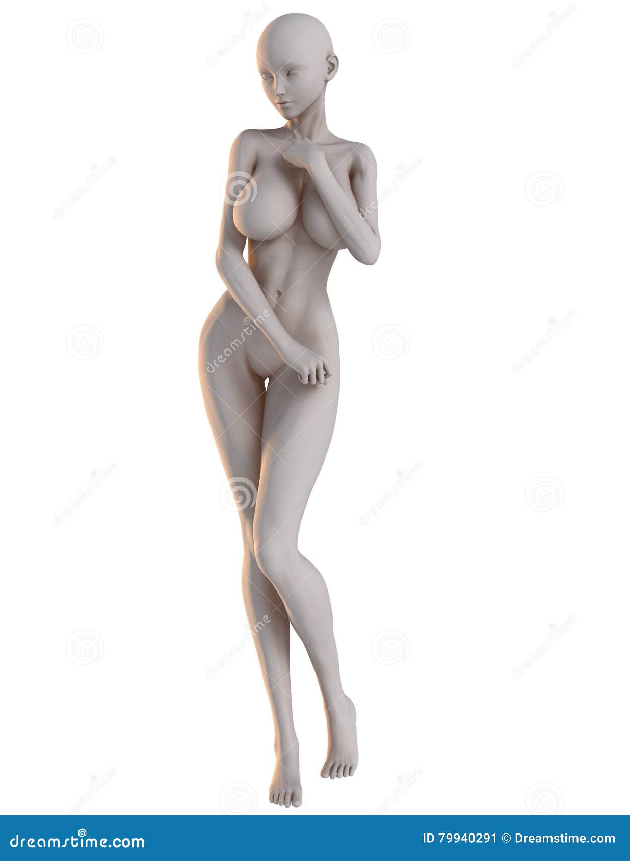 Female Anime Pose Demure stock image. Illustration of resemble - 79940291