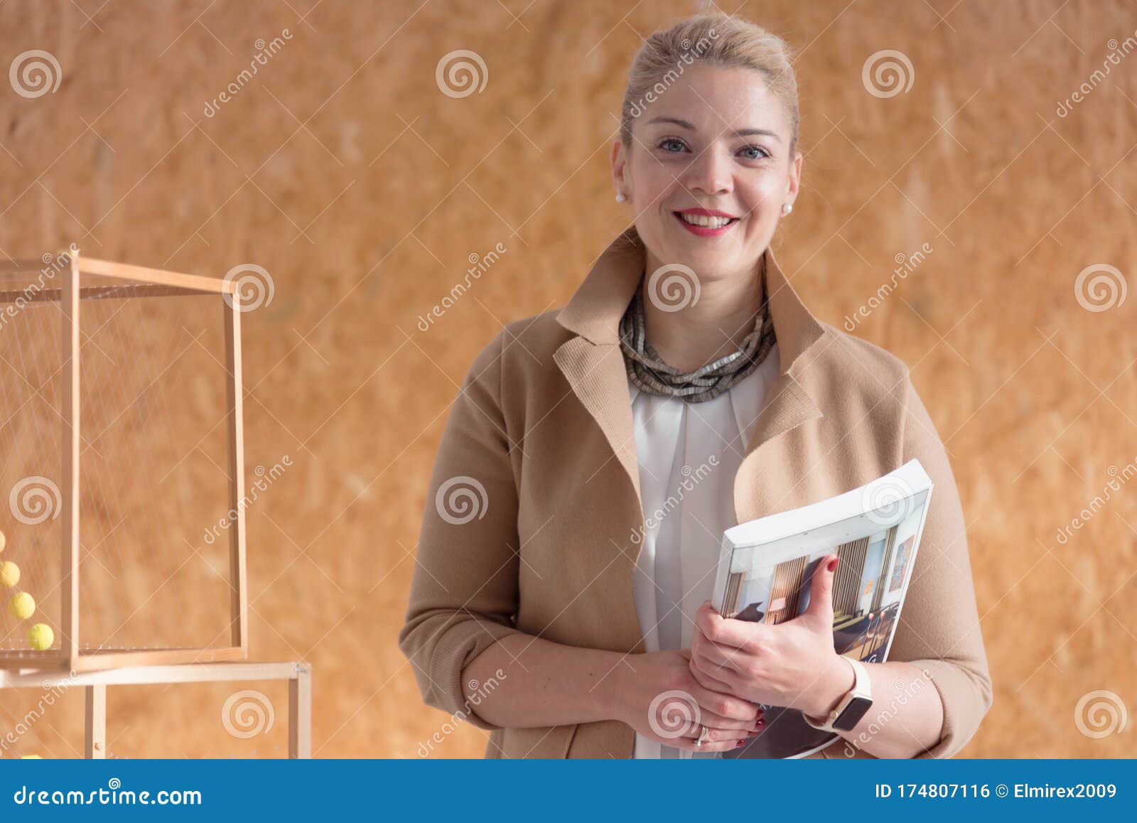 Female Architecture Teacher at Work. Female Professor Explain Architectural Projects To Students
