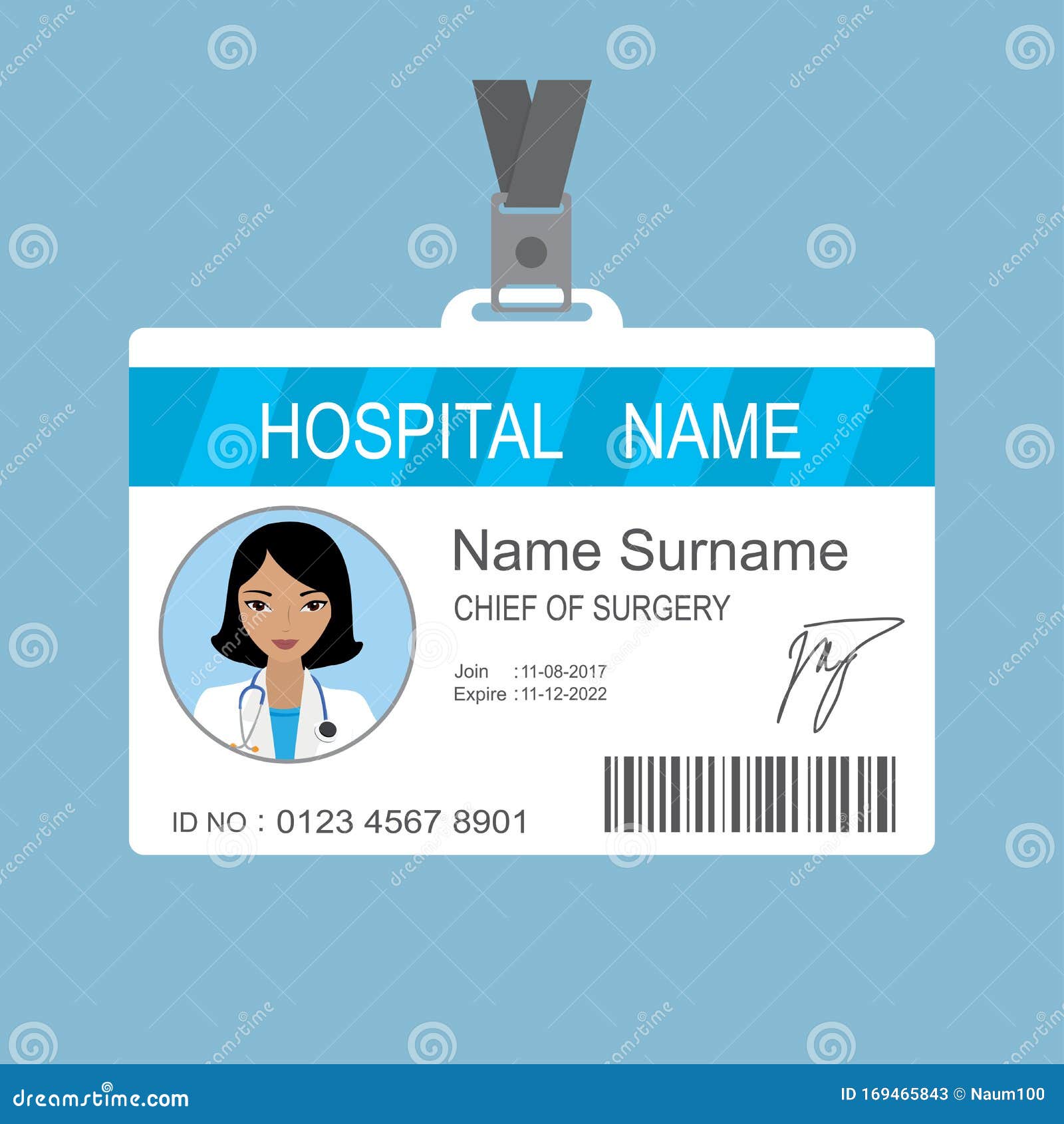 Doctor Id Card Template Free - FREE PRINTABLE TEMPLATES Regarding Hospital Id Card Template