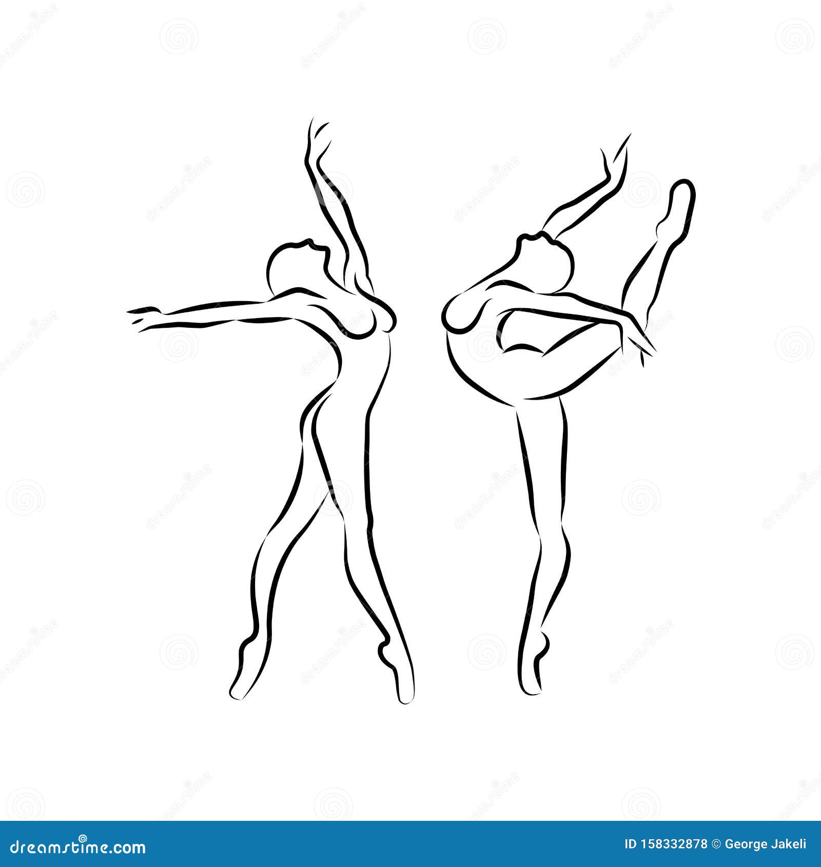 Ballerina. Vector Illustrations Set. Stock Vector - figures, drawing: 158332878