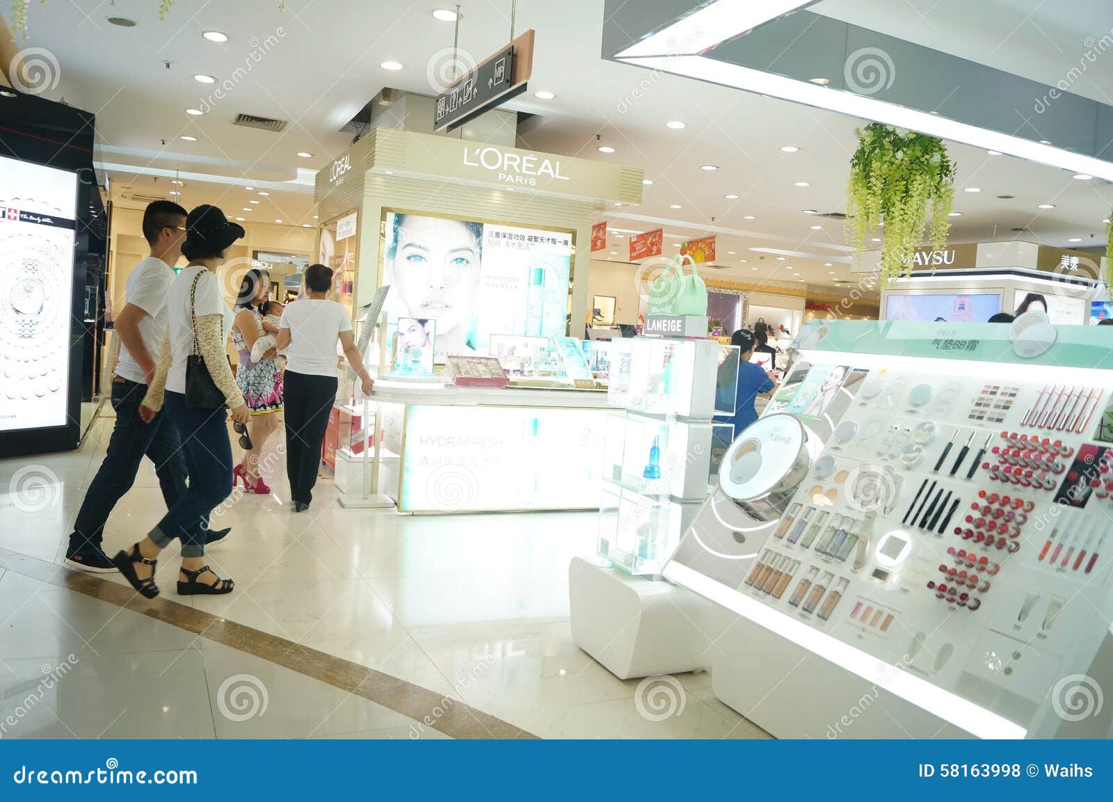 Female Beauty Cosmetics Counter Editorial Stock Photo - Image of asia ...