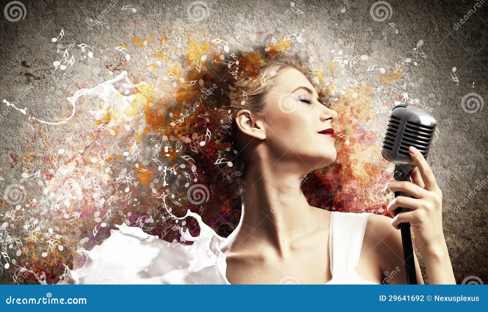 Female Blonde Singer Stock Photo | CartoonDealer.com #29355948