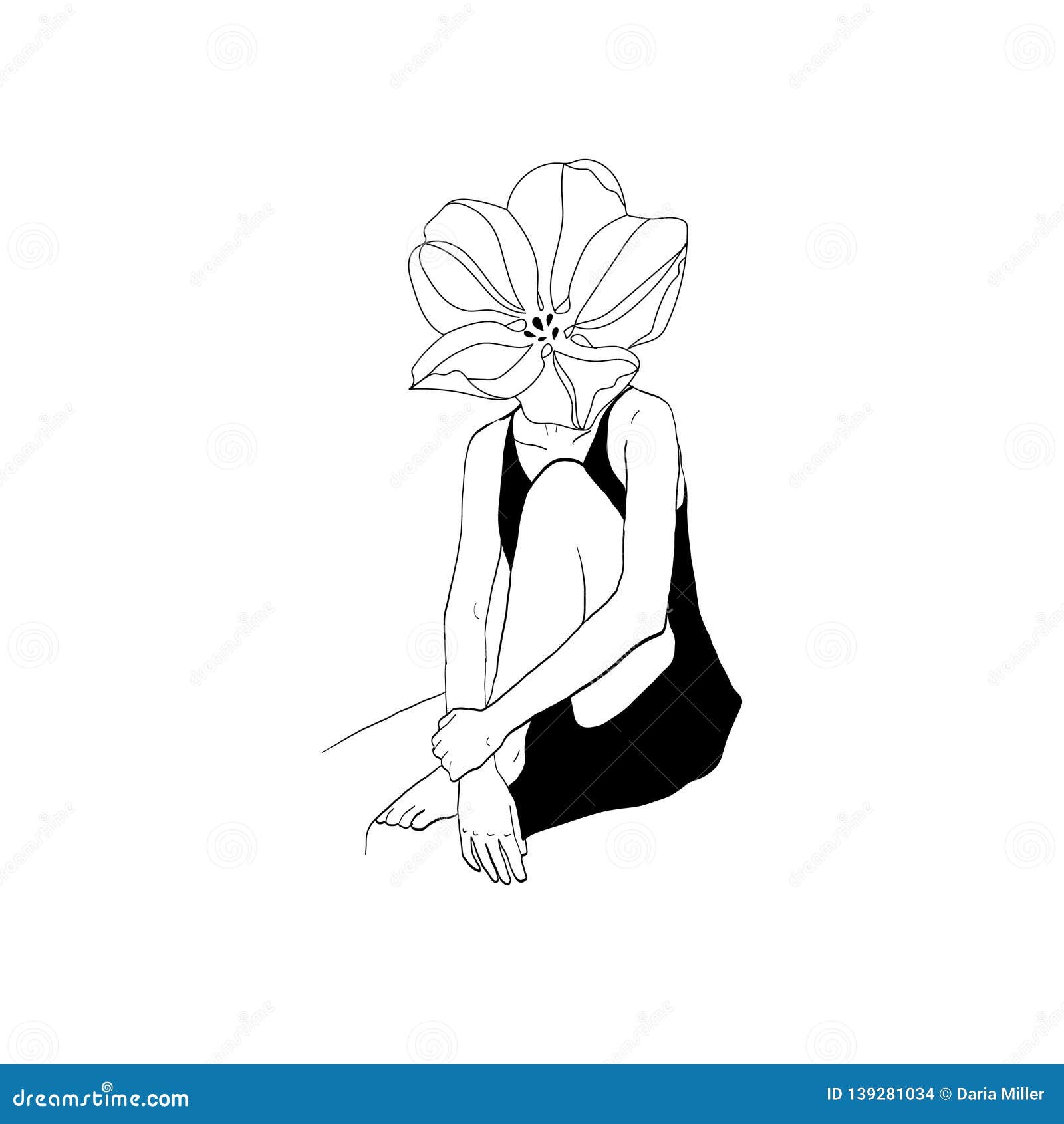 Line Art Woman Body With Flowers / Friend Tattoos - Pretty Sugar Skull | Found on sammyjd