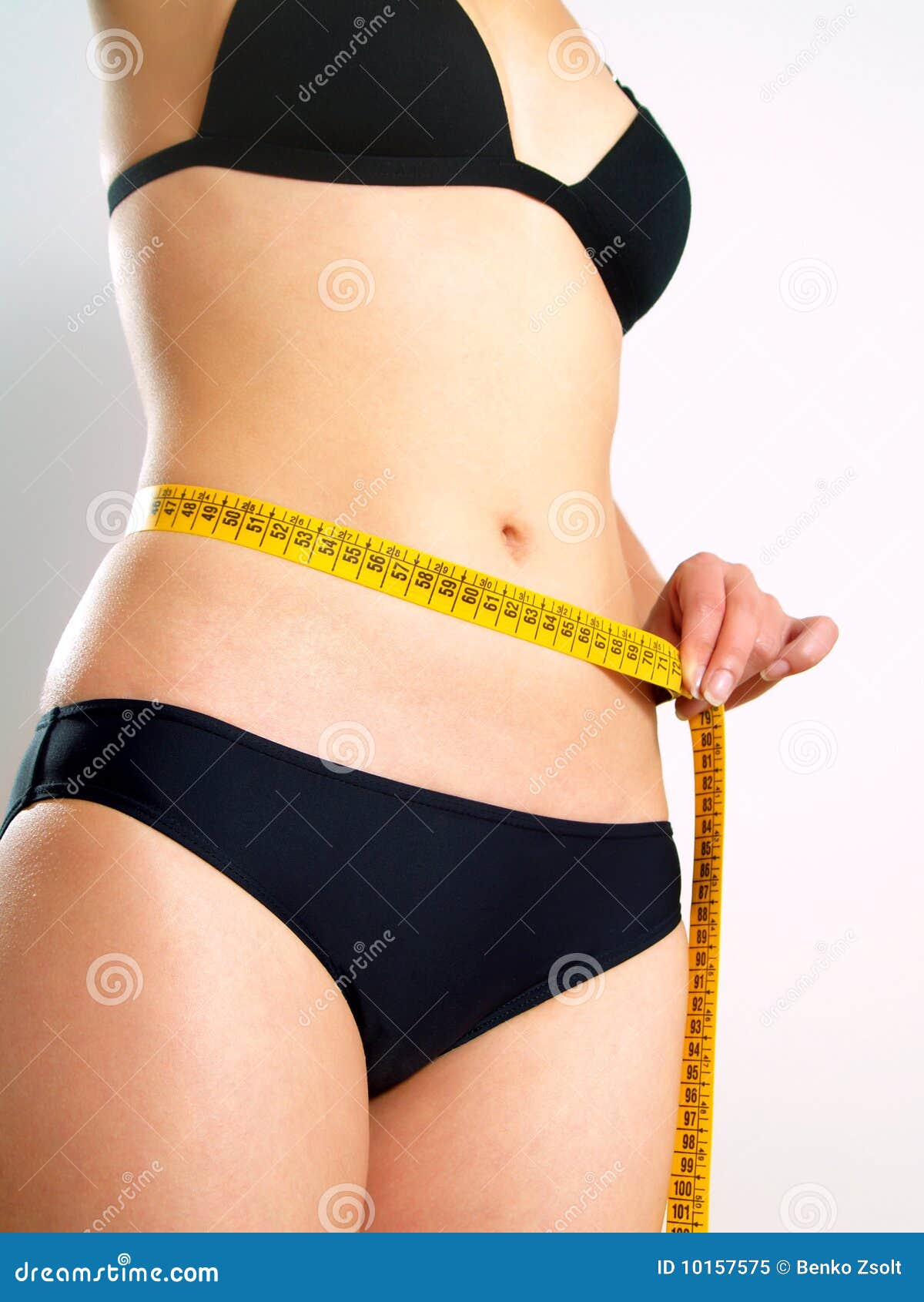 Female Body with Tape Measure Stock Image Image of haunch, measuring 10157575