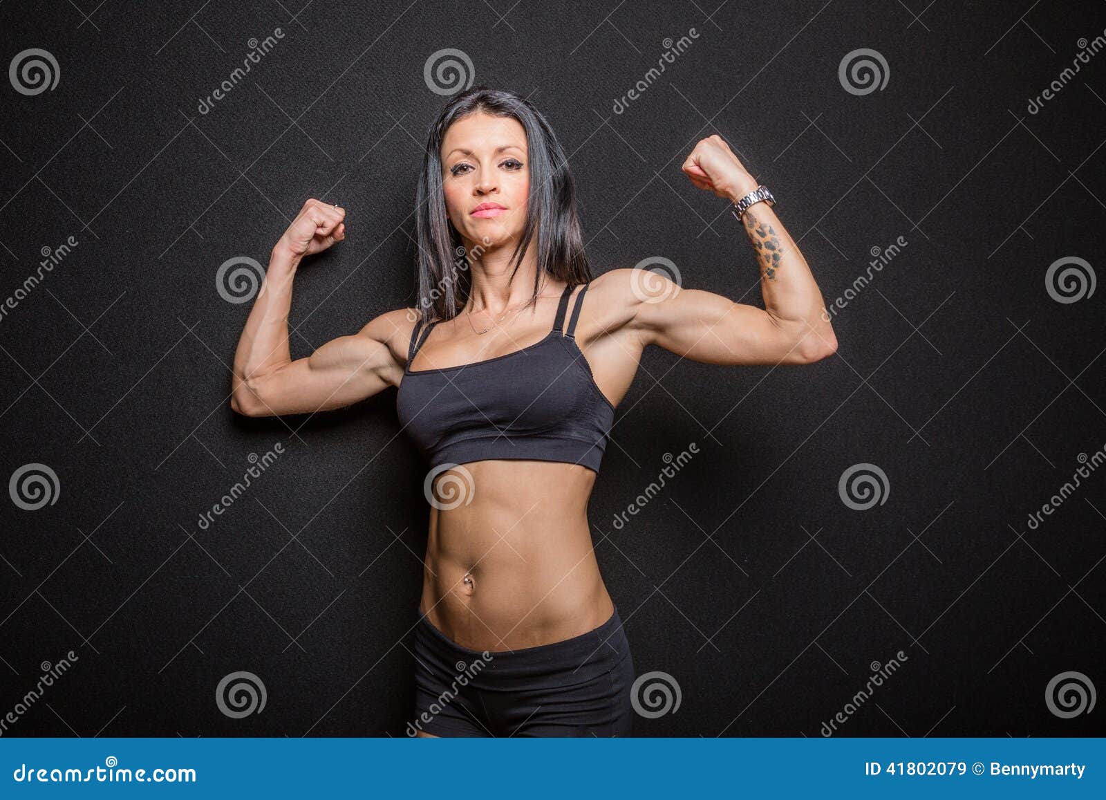 Woman body builder stock image. Image of builder, flexing - 41802079