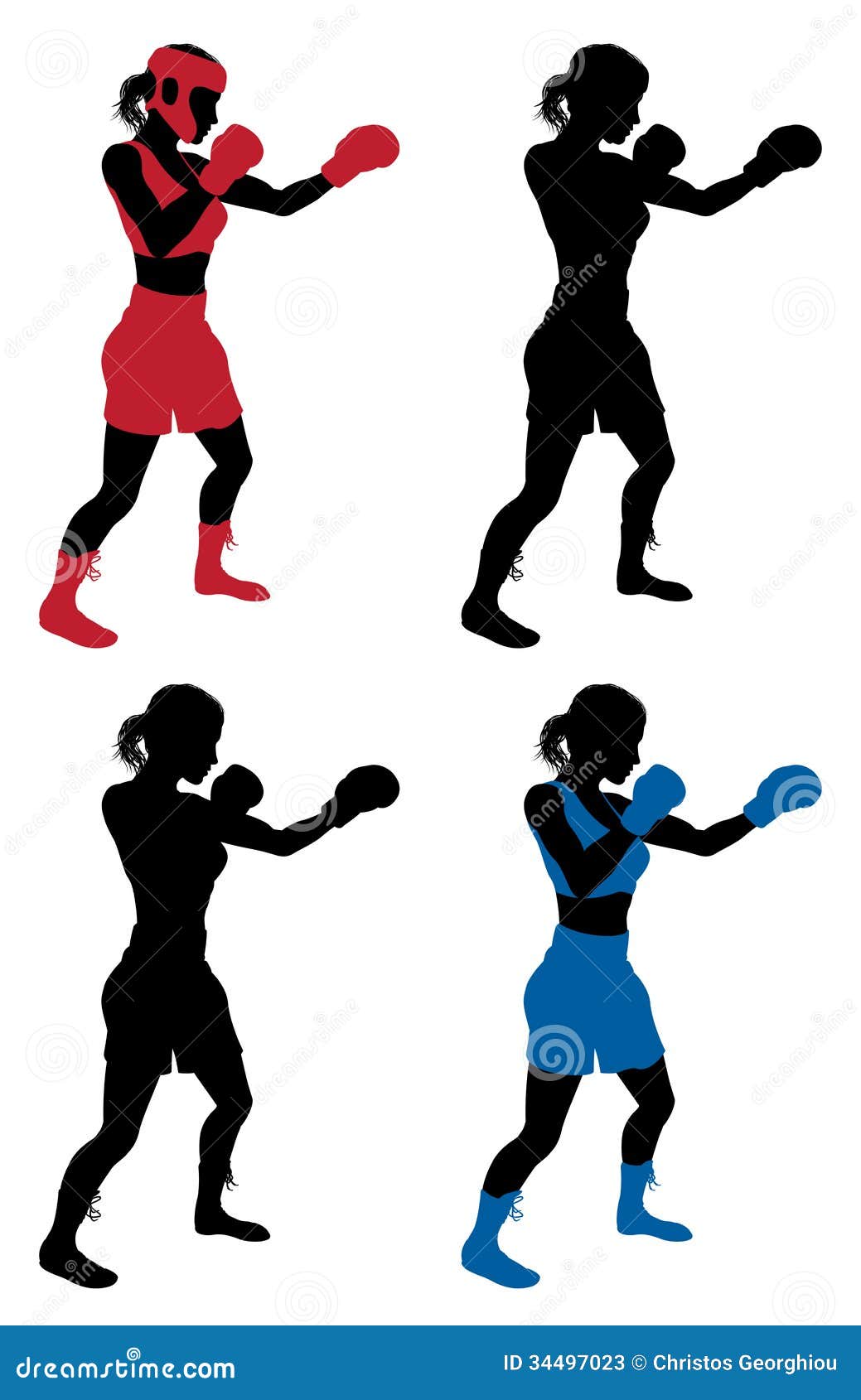 female boxer boxing