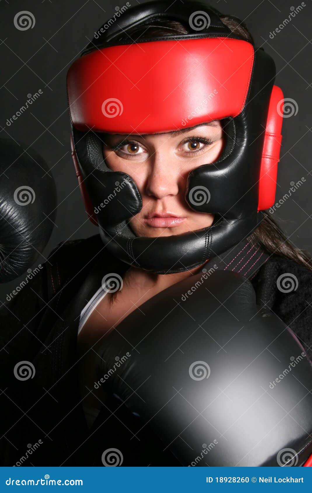 Female Boxer Head Shot stock photo. Image of gloves, protection 18928260