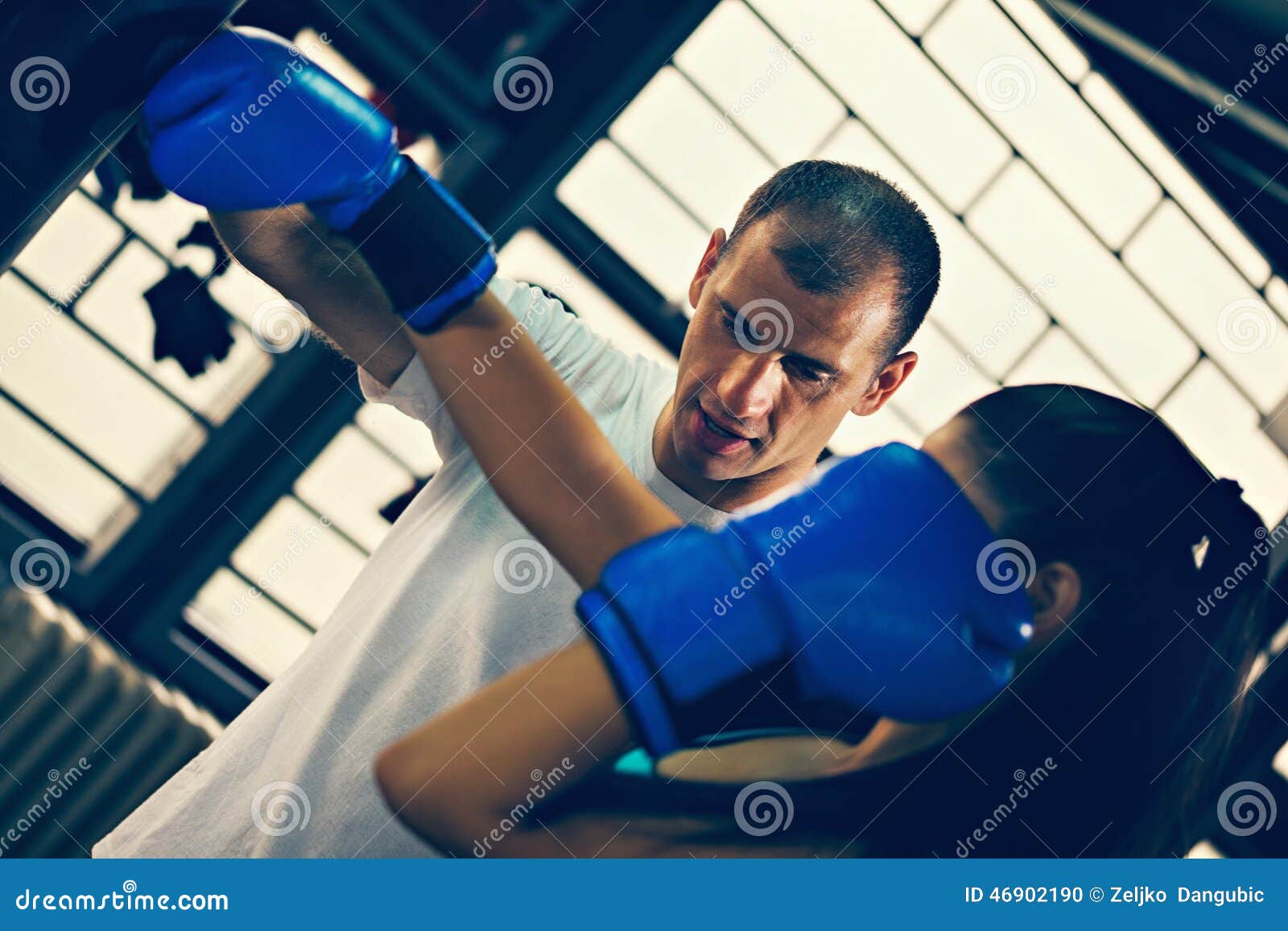 Female Boxer with Her Instructor Stock Photo Image of competitive, fitness 46902190
