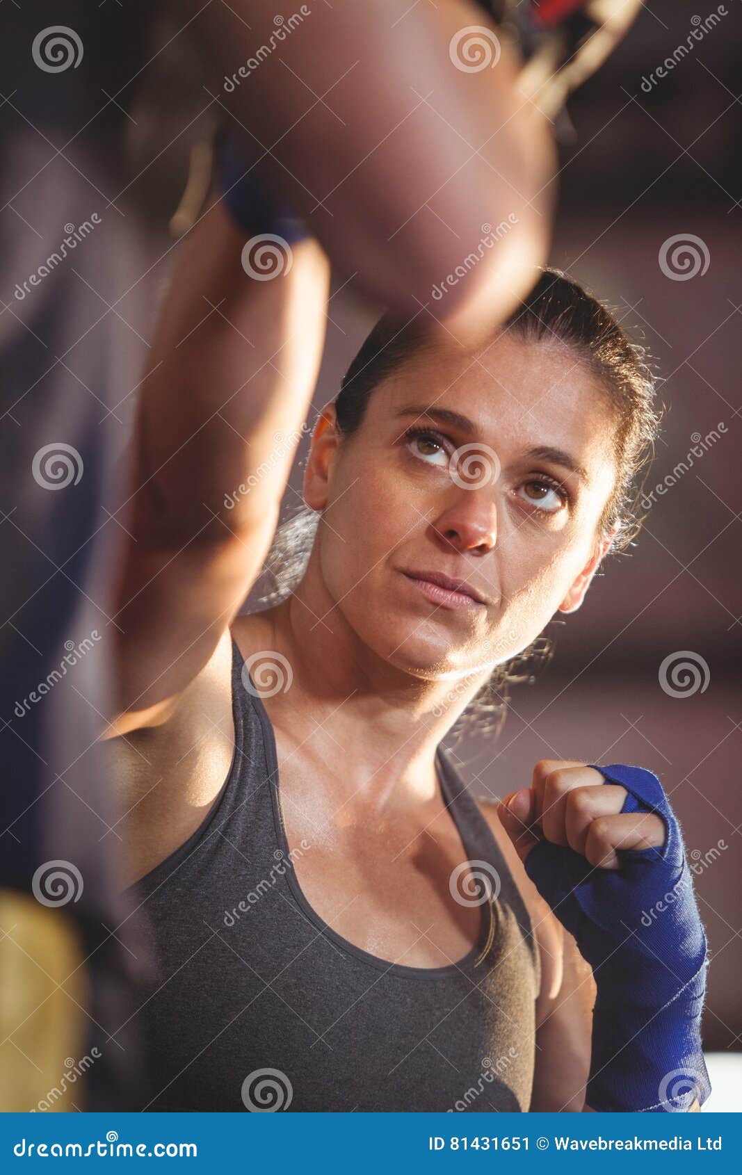 Female Boxer Practicing in the Ring Stock Image Image of fighter, female 81431651