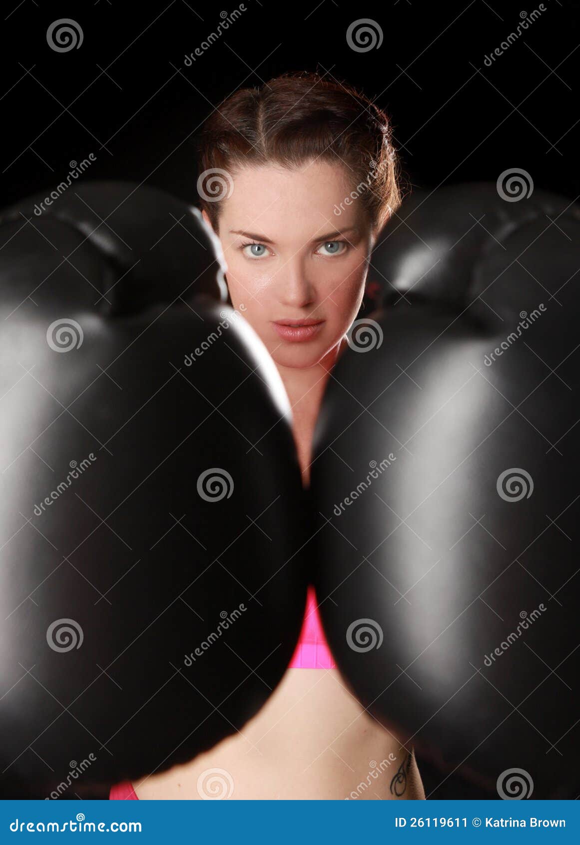Female With Boxing Gear stock image. Image of athletic 26119611