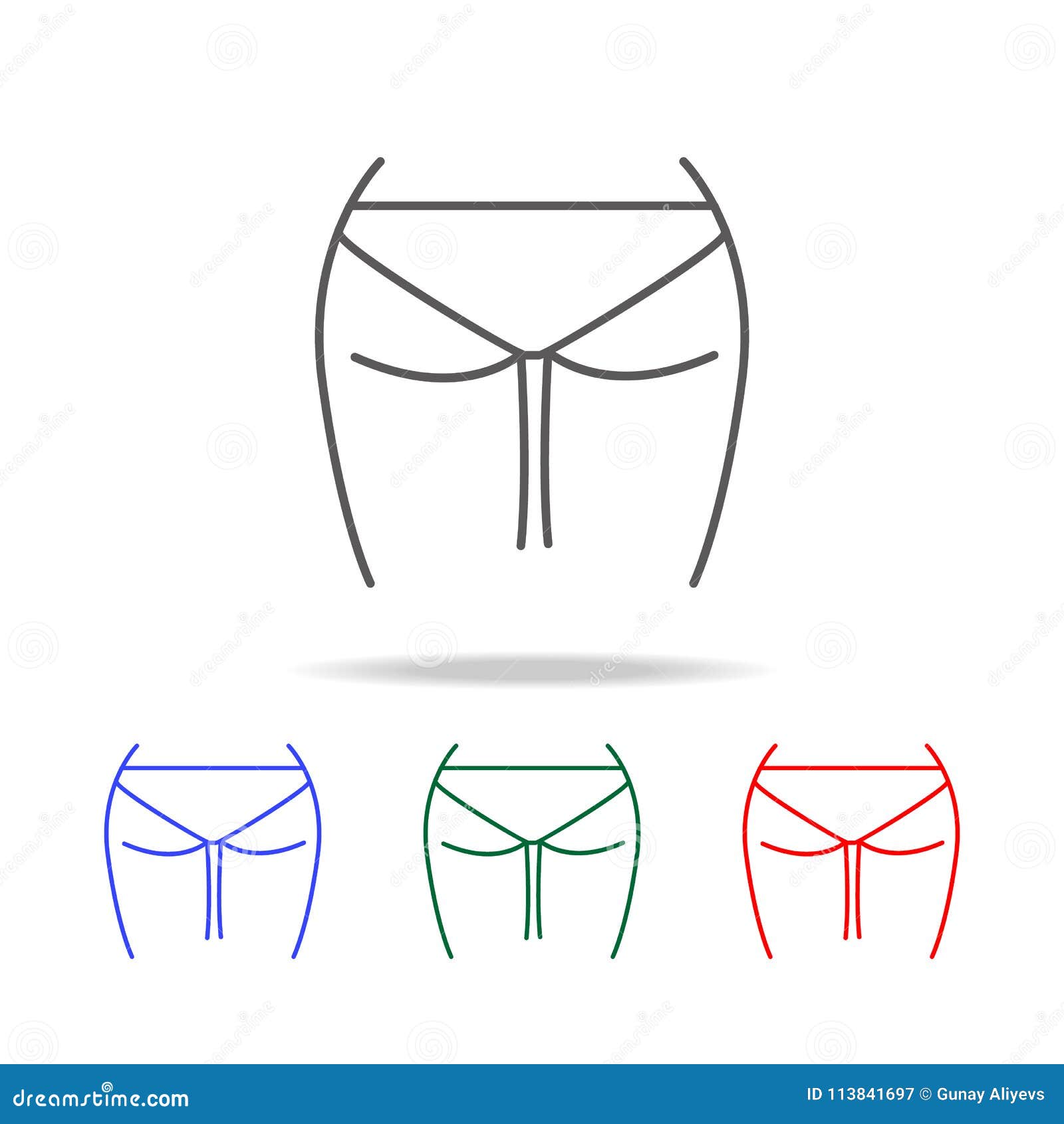 Female Buttocks Icon. Elements of Human Body Parts Multi Colored Icons.  Premium Quality Graphic Design Icon Stock Illustration - Illustration of  element, flat: 113841697