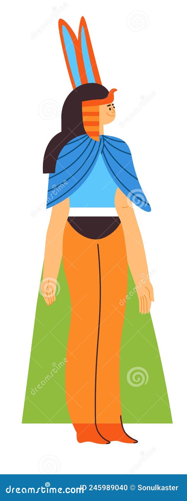Ancient Egyptian Woman, Old Civilization Vector Stock Vector - Illustration  of drawing, ancient: 245989040