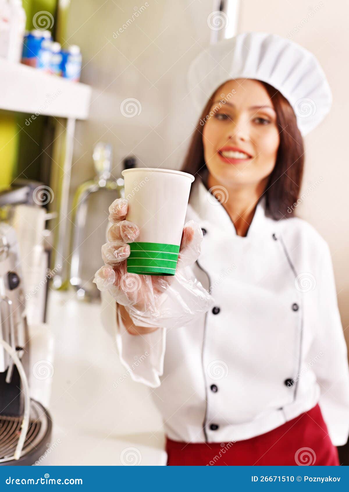 Female chef uniform. stock photo. Image of lunch, counter 26671510
