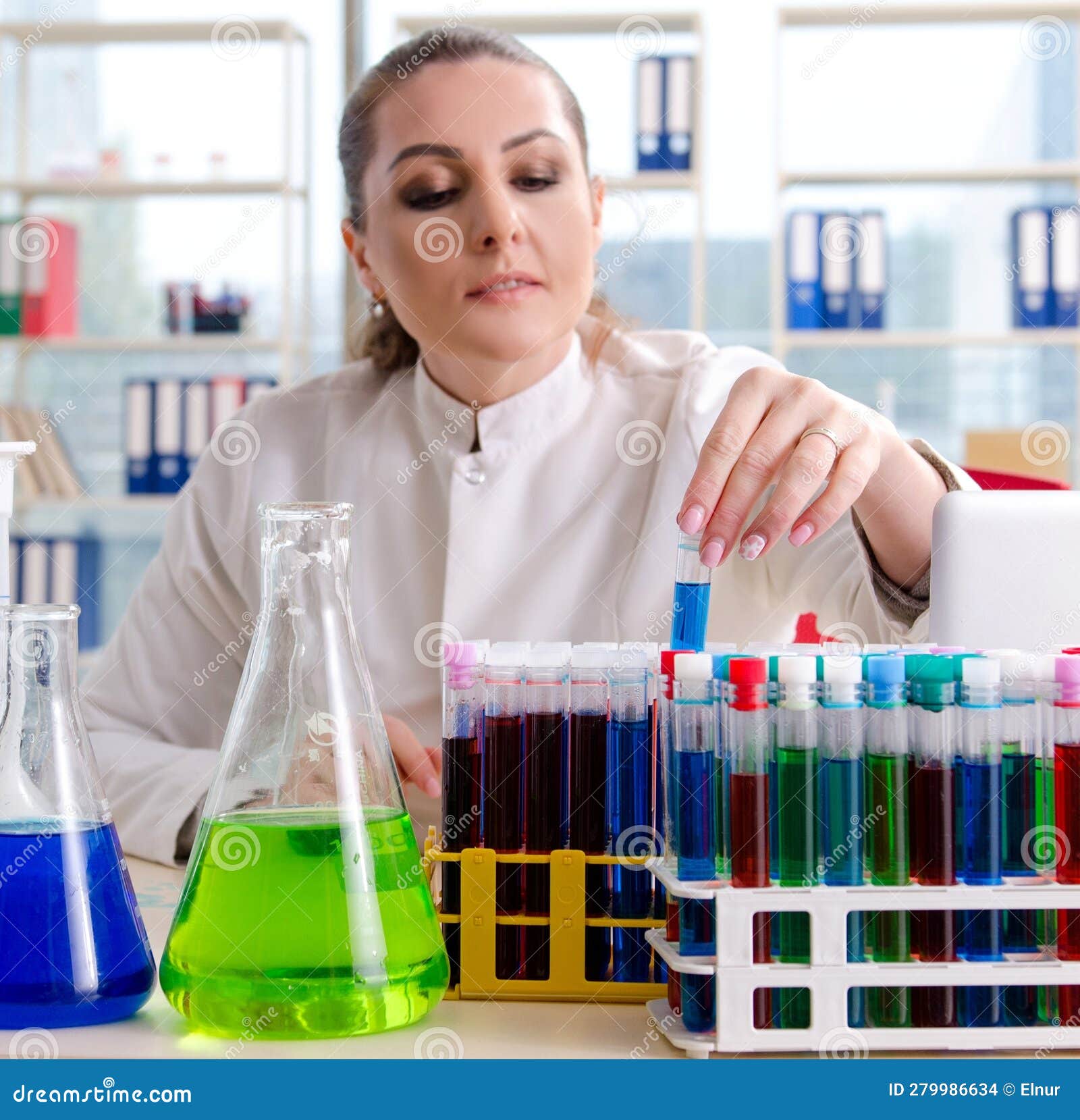 Female Chemist Working in Medical Lab Stock Photo Image of expertise