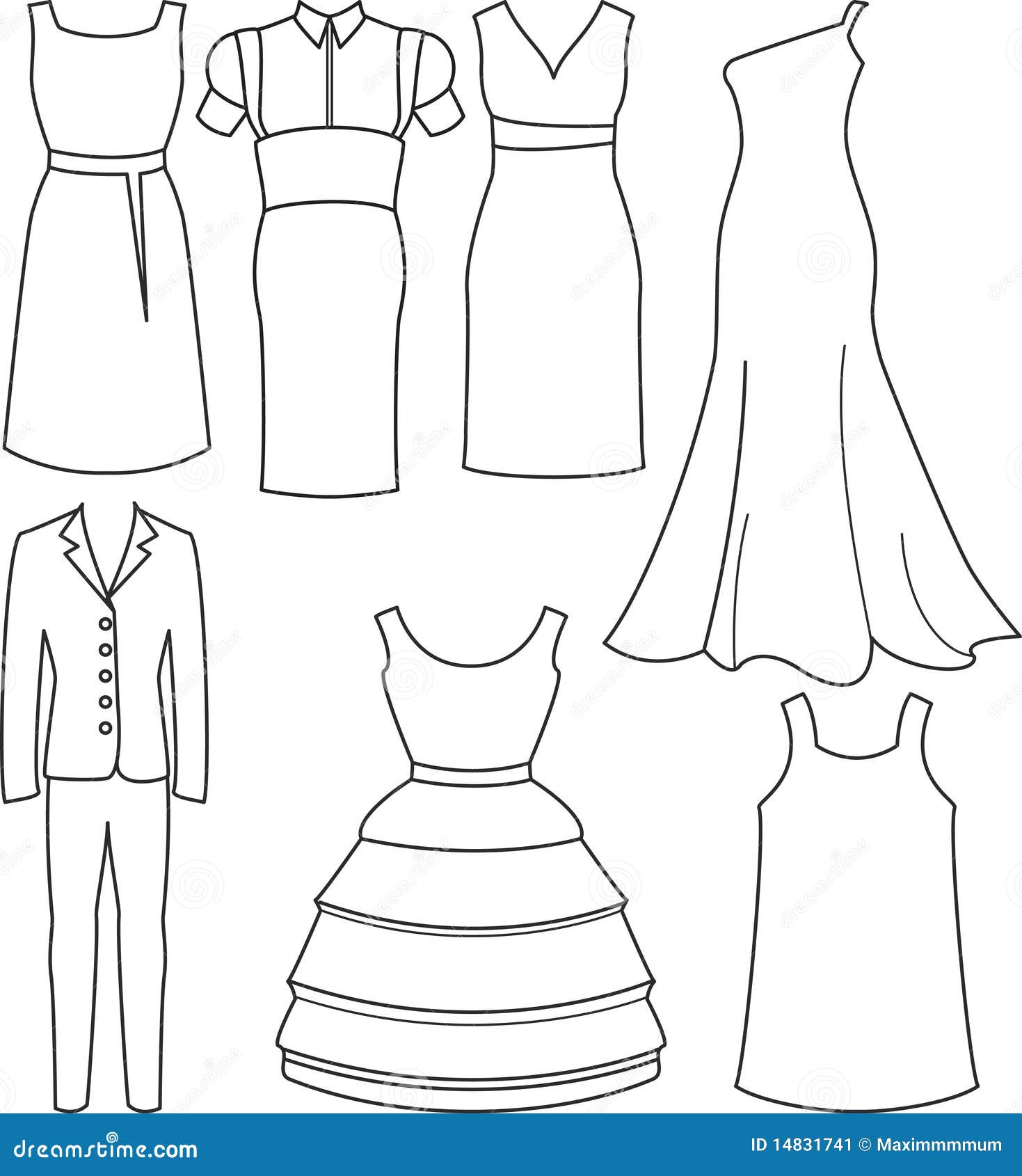 female clothes drawing