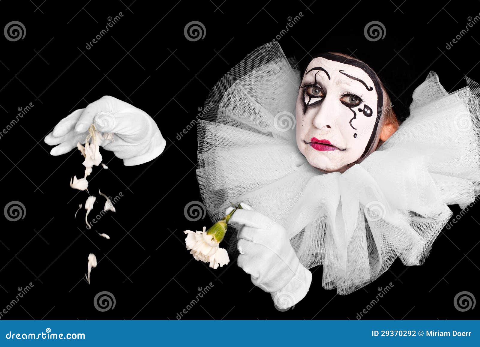 Female Clown with Broken Heart Stock Photo - Image of expression, heart ...