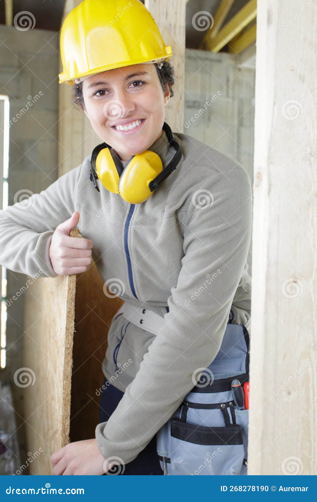 Female Construction Site Engineer at Site Stock Photo Image of