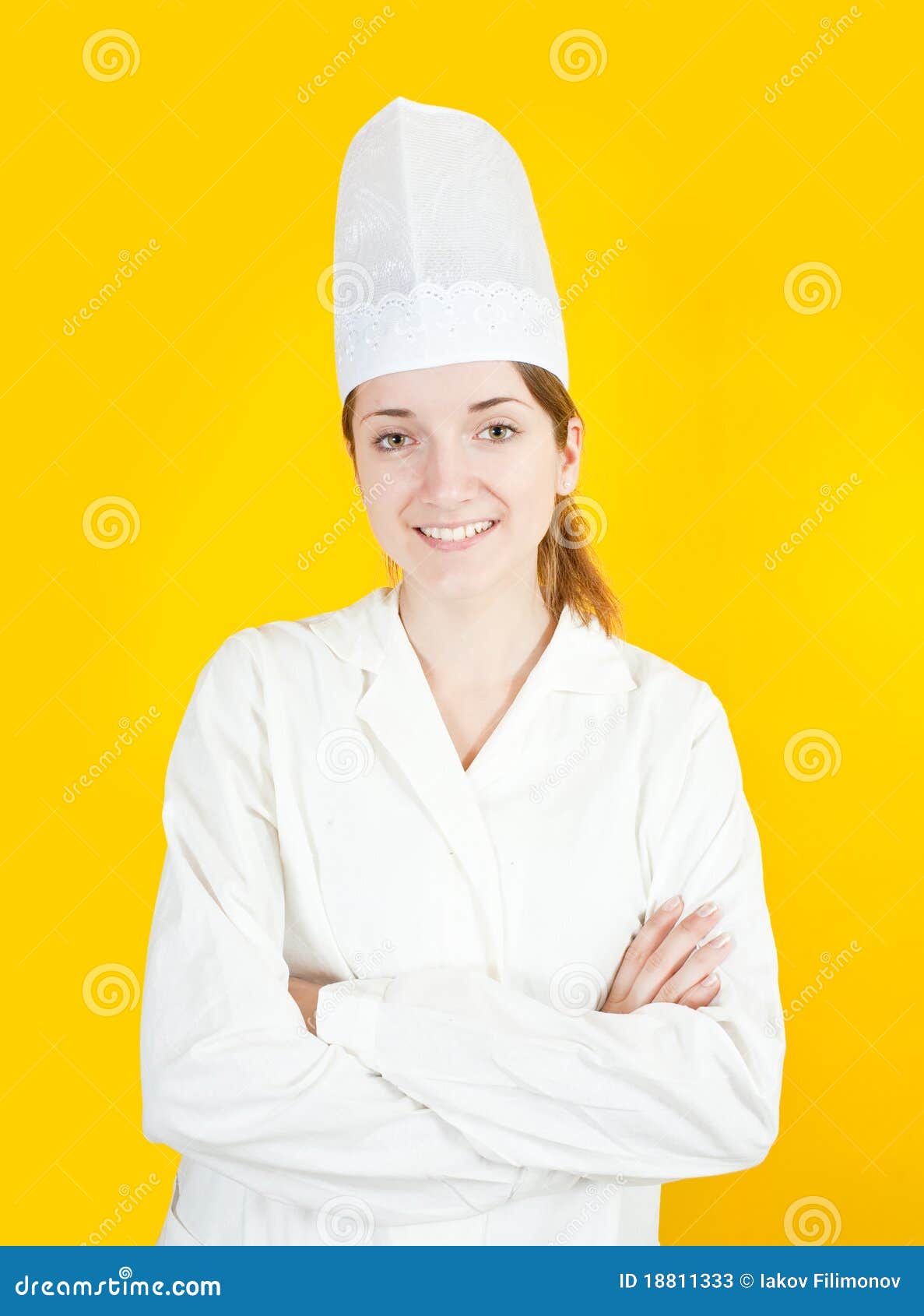Female cook stock image. Image of cook, female, adult - 18811333