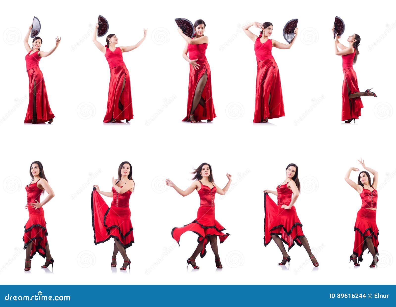 The Female Dancer Dancing Spanish Dances Stock Photo Image of