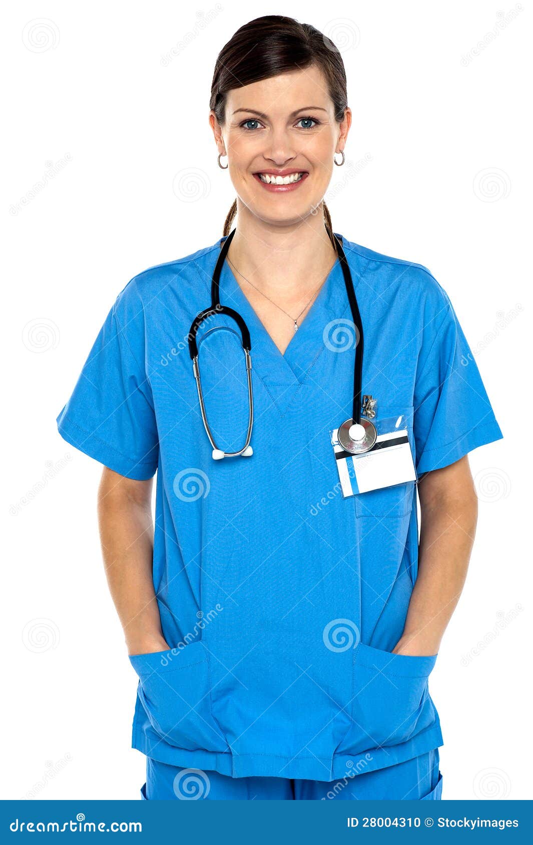 Female Doctor with Stethoscope Around Her Neck Stock Photo Image of