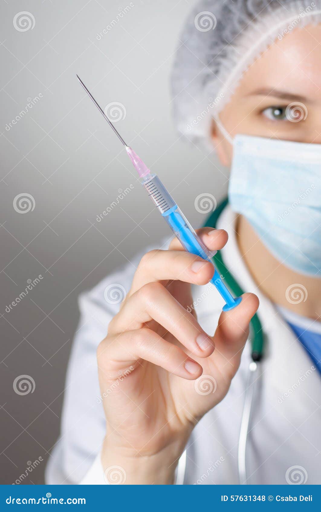 Female doctor with syringe stock photo. Image of healthcare 57631348