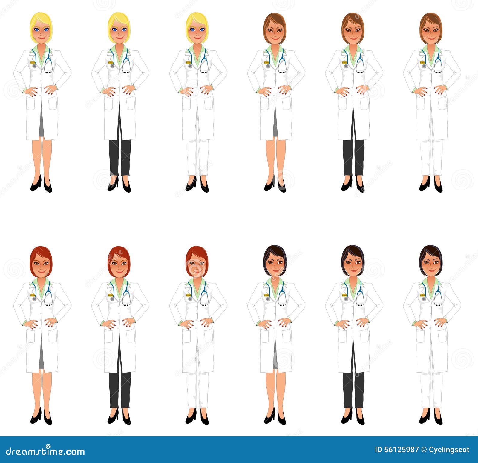 clipart female doctor