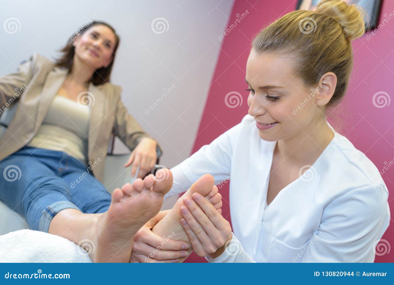 Female Doing Foot Massage Stock Photo Image Of Pleasure 130820944