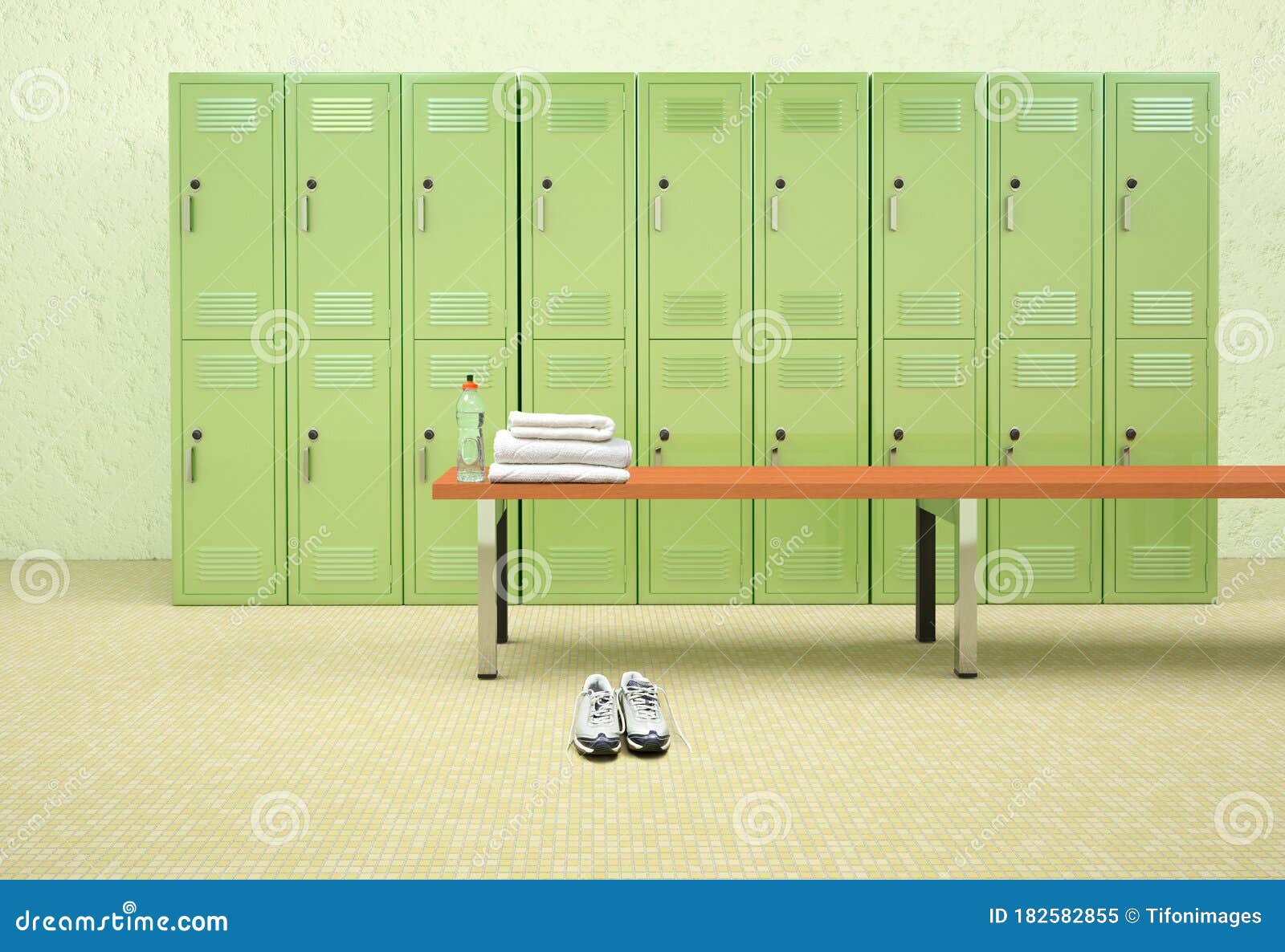 A Female Dressing Room of a Gym Stock Image Image of fitness