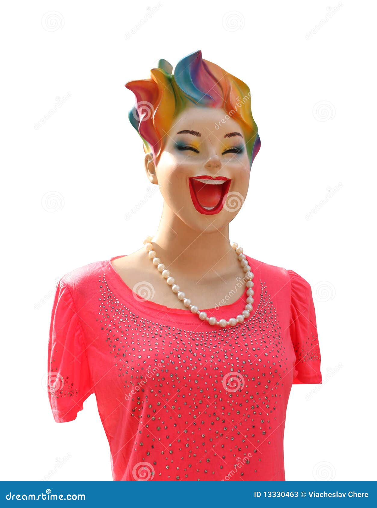 Female Dummy Scary Face, Partially Isolated Stock Photo, Picture and  Royalty Free Image. Image 16318378.