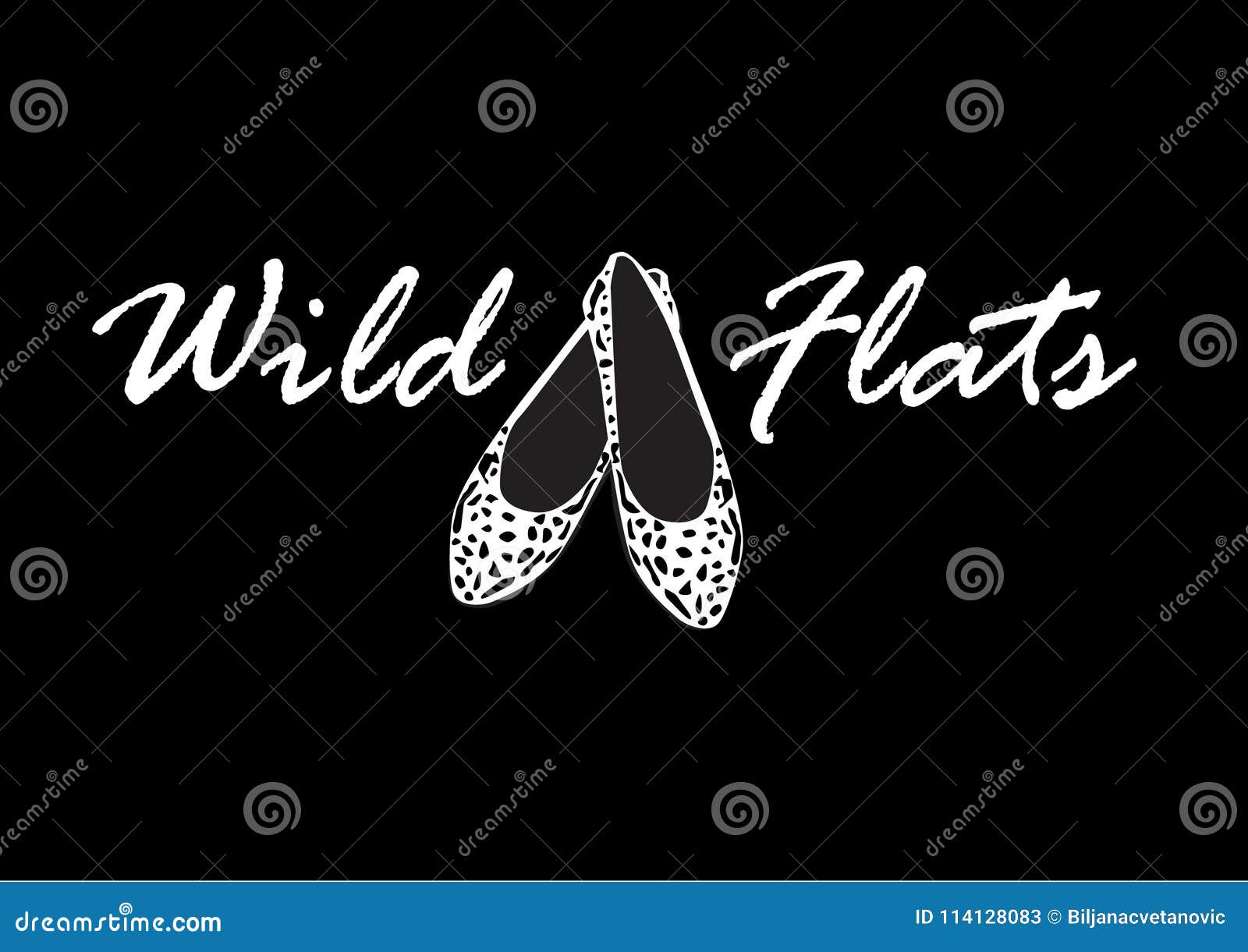 Female elegant flat shoes stock vector. Illustration of dress - 114128083