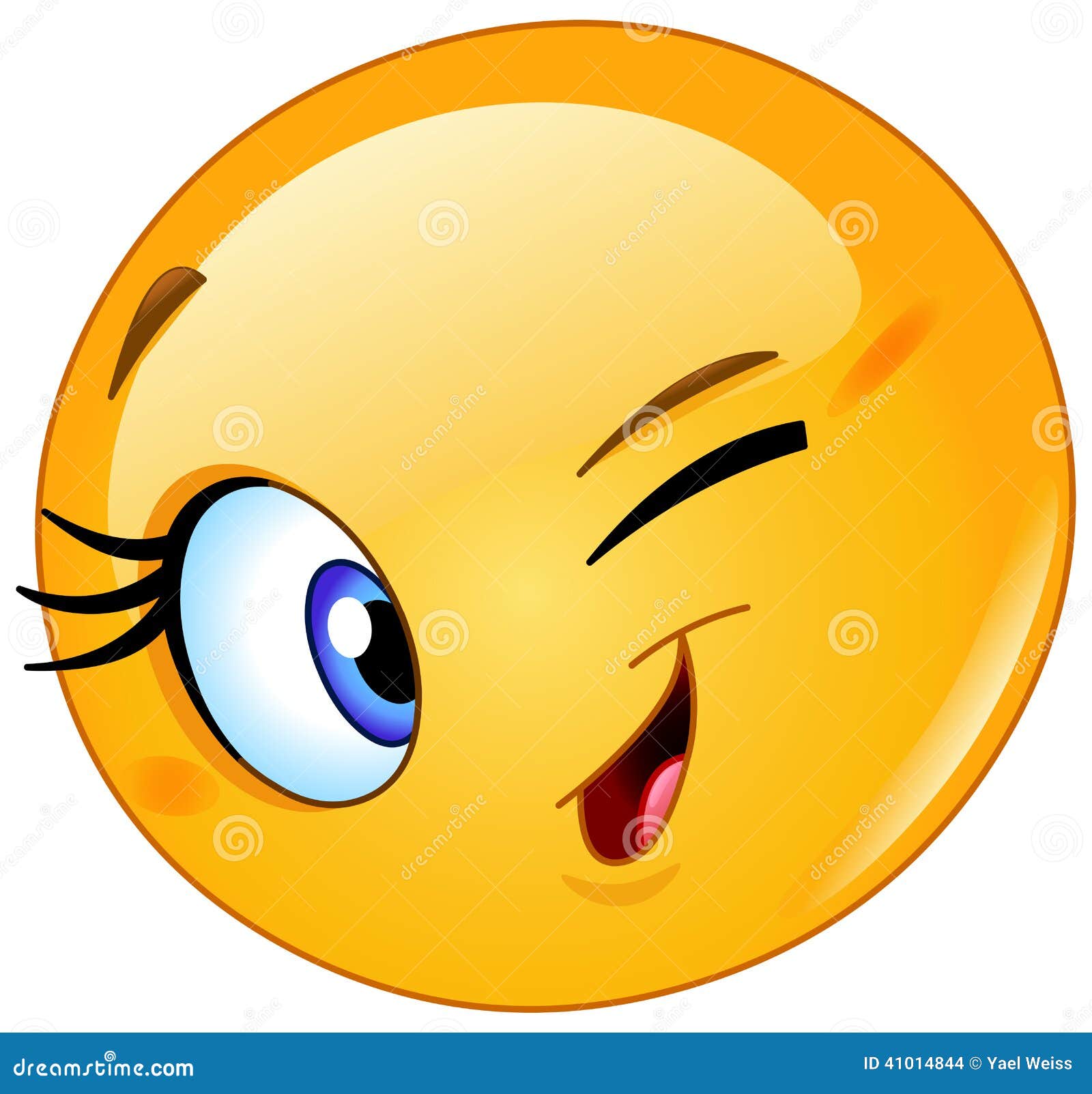 female emoticon winking