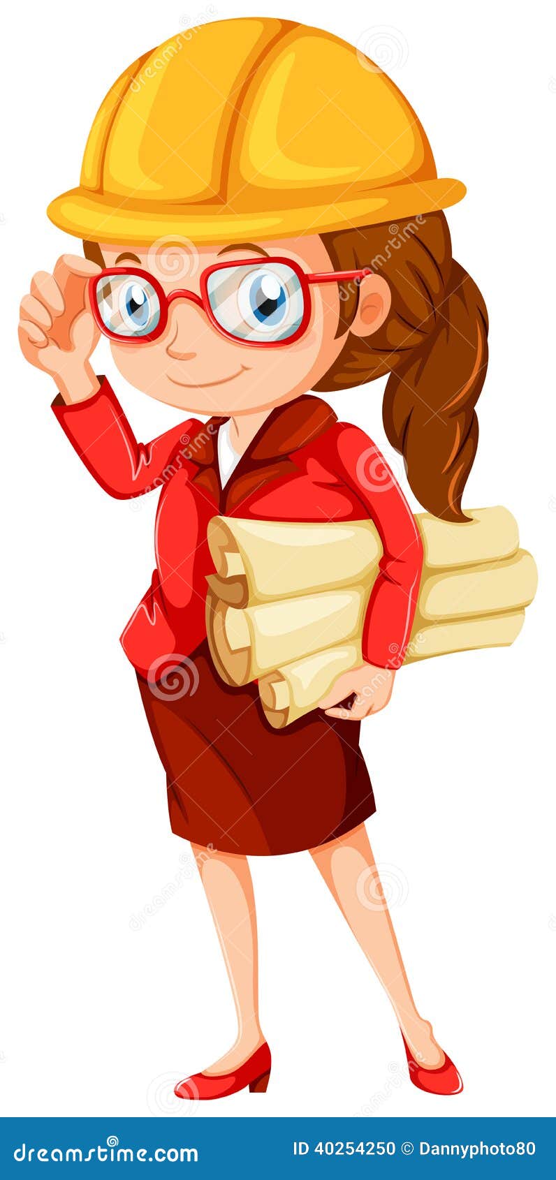 A Female Engineer Stock Vector - Image: 40254250