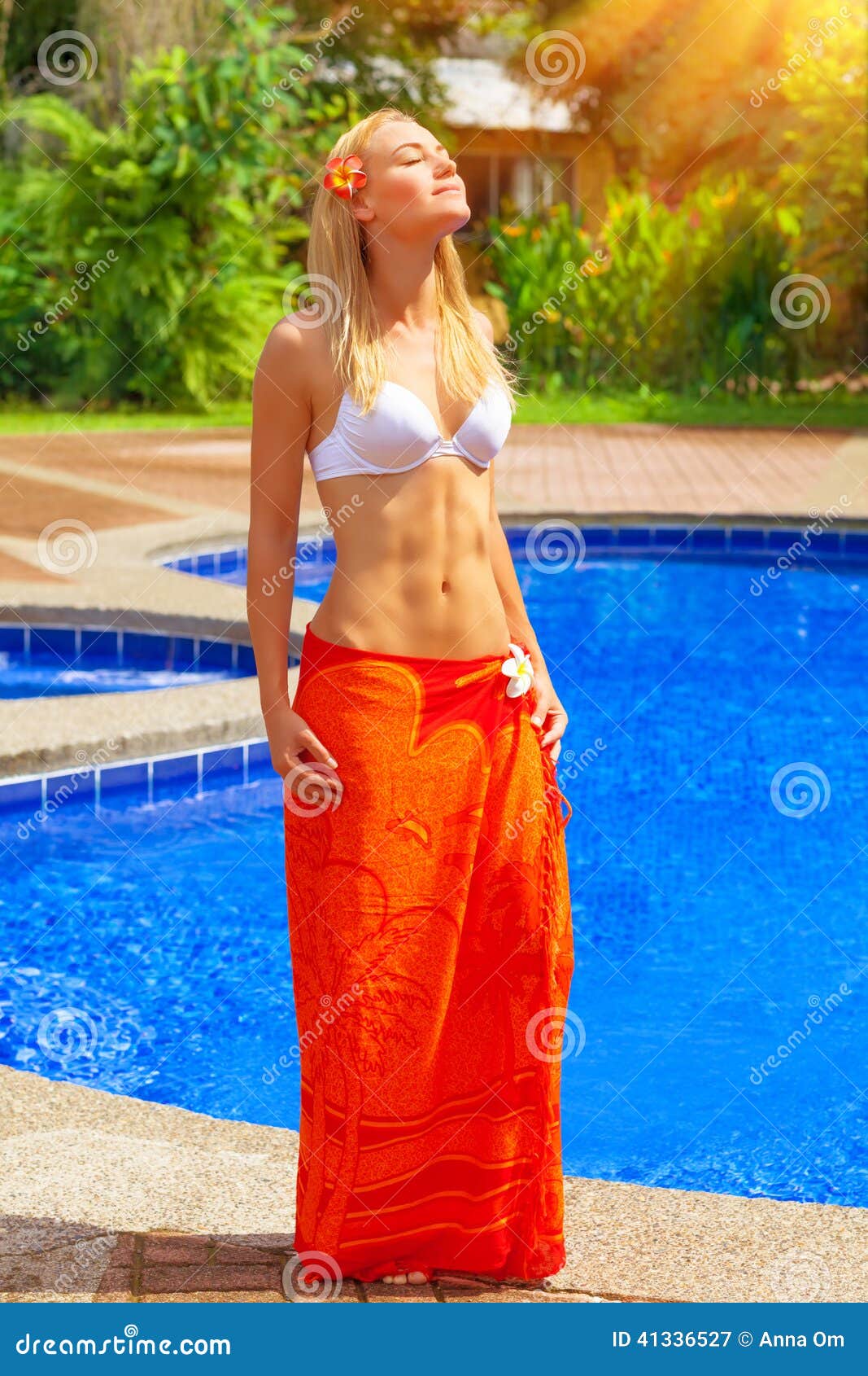 Female Enjoying Summer Holidays Stock Image Image Of Rica Luxury