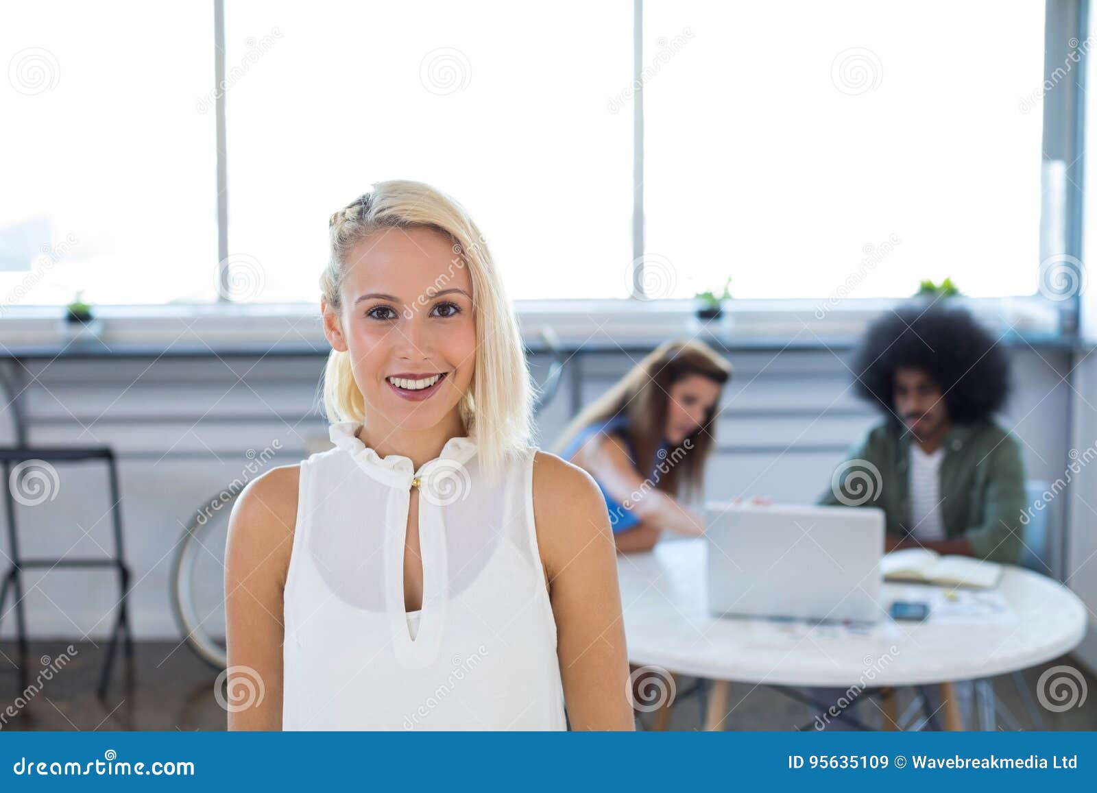 Female Executive Standing in Office Stock Image Image of executive