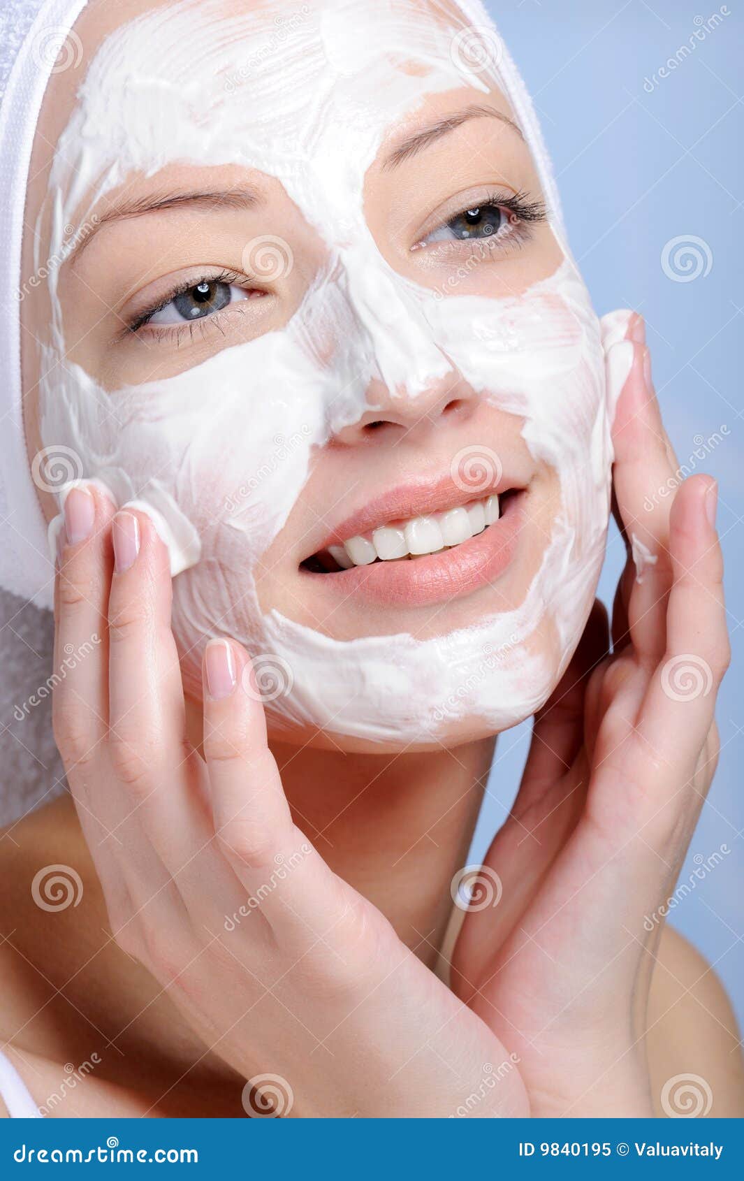 Female Face in Cosmetic Mask Stock Image Image of complexion, face