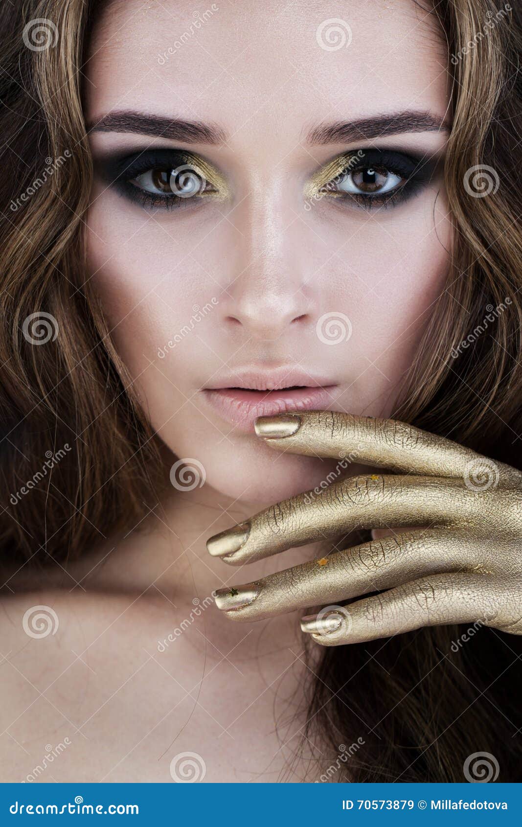 Female Face. Glamorous Woman with Makeup Stock Image - Image of event ...